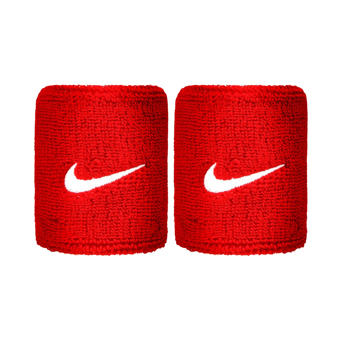 Nike Swoosh Svettband 2-pack kort - röd, vit Nike Swoosh Svettband 2-pack kort - röd, vit