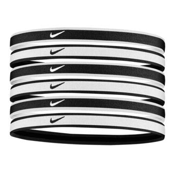 Nike Swoosh Sport Tipped Hårband 6-pack-Vit,Svart Nike Swoosh Sport Tipped Hårband 6-pack-Vit,Svart