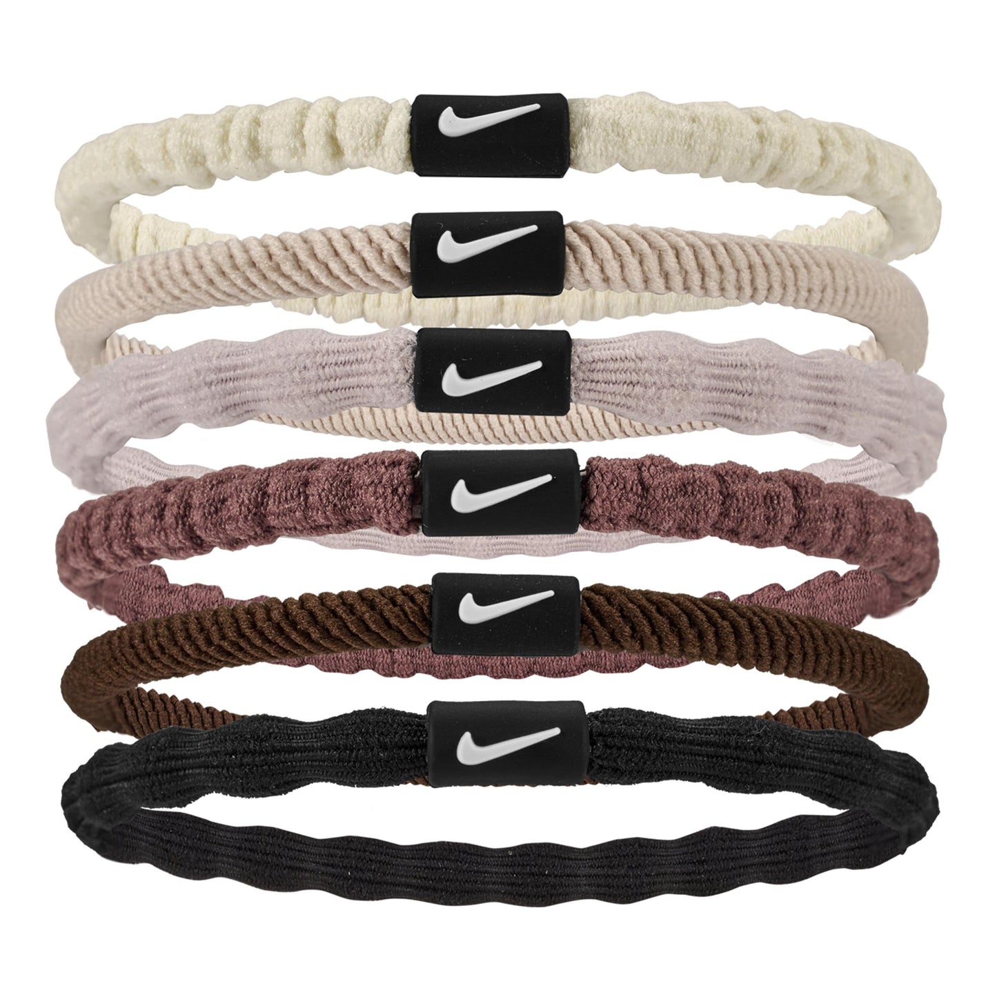 Nike Flex Hair Tie Hårband 6-pack Unisex - creme, svart Nike Flex Hair Tie Hårband 6-pack Unisex - creme, svart