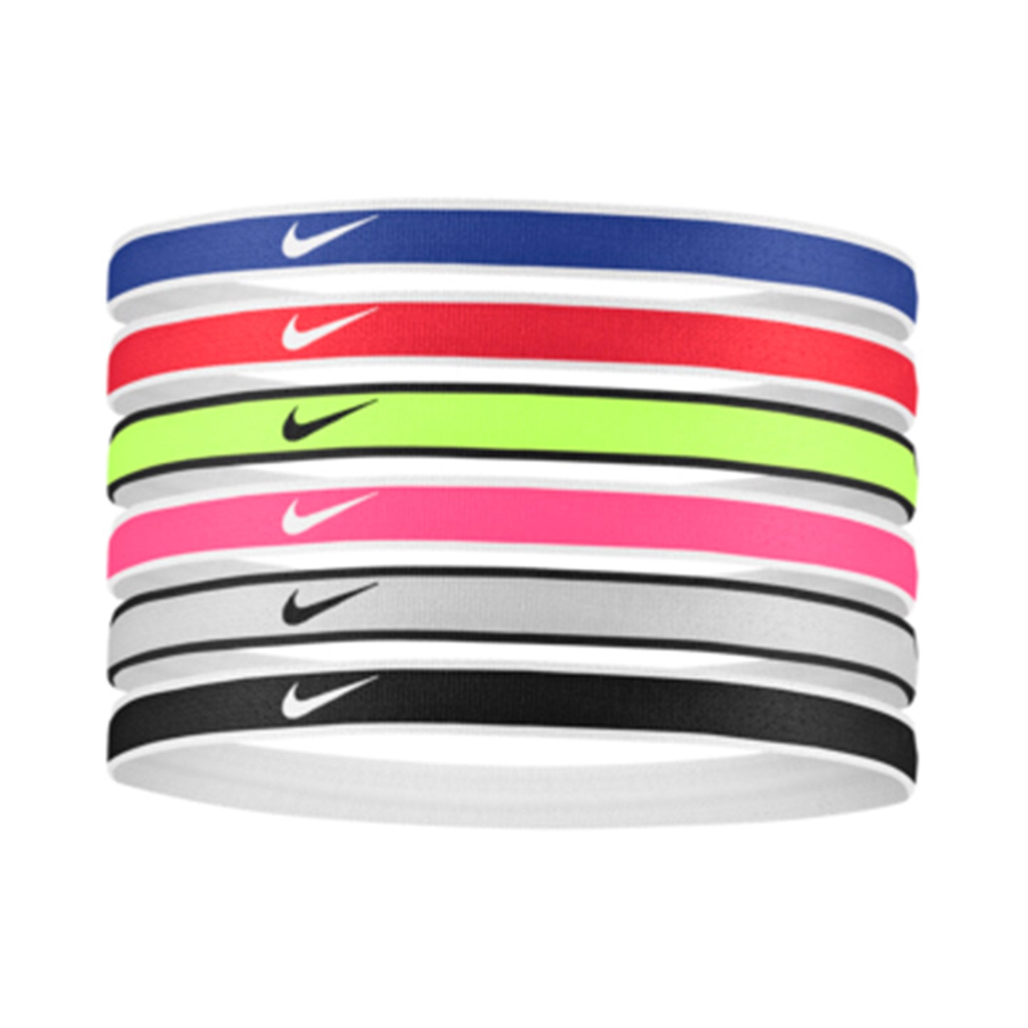 Nike Swoosh Sport Tipped Hårband 6-pack-Röd,Blå Nike Swoosh Sport Tipped Hårband 6-pack-Röd,Blå