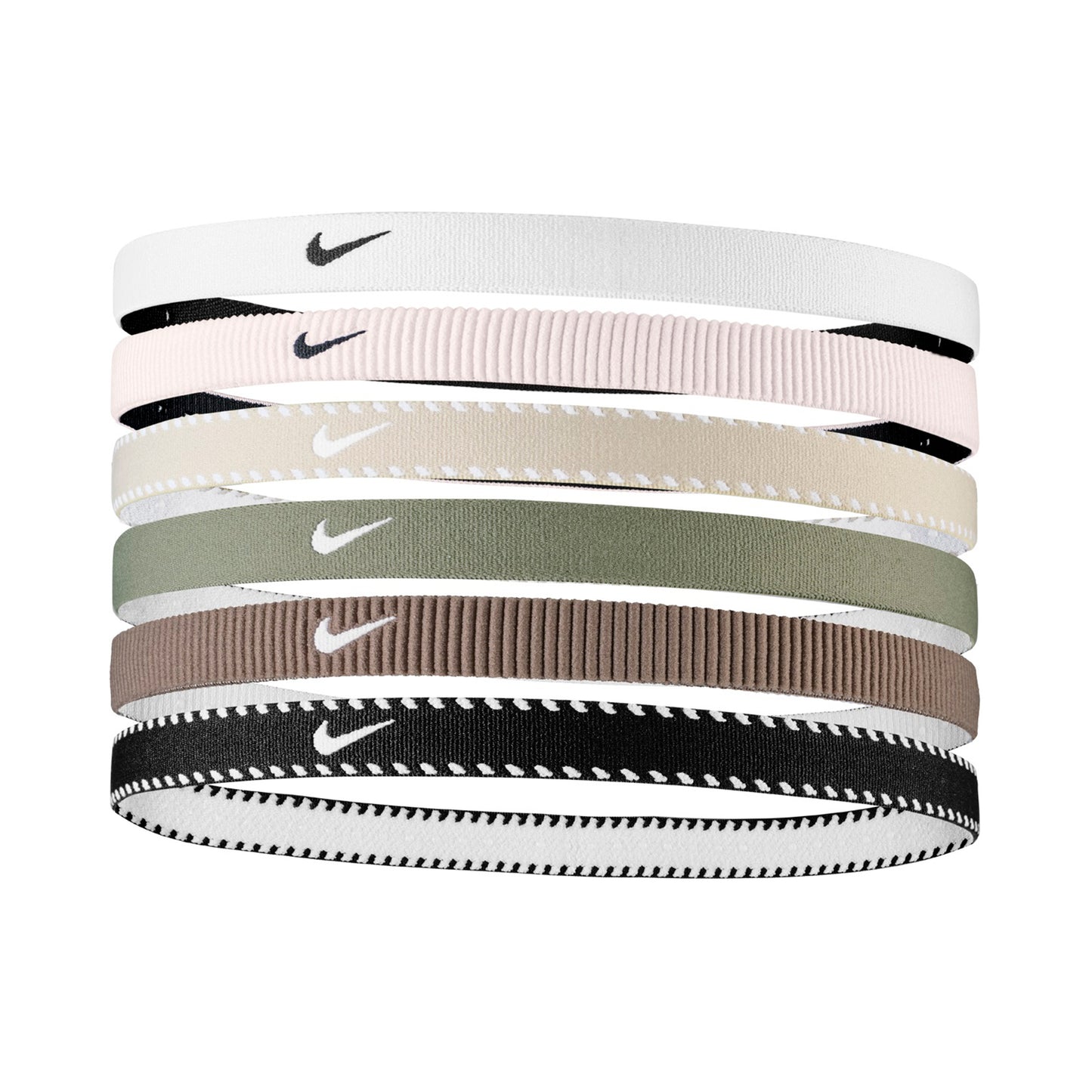 Nike Nike Flex Classic Hårband 6-pack-Vit,Mörkblå Nike Nike Flex Classic Hårband 6-pack-Vit,Mörkblå