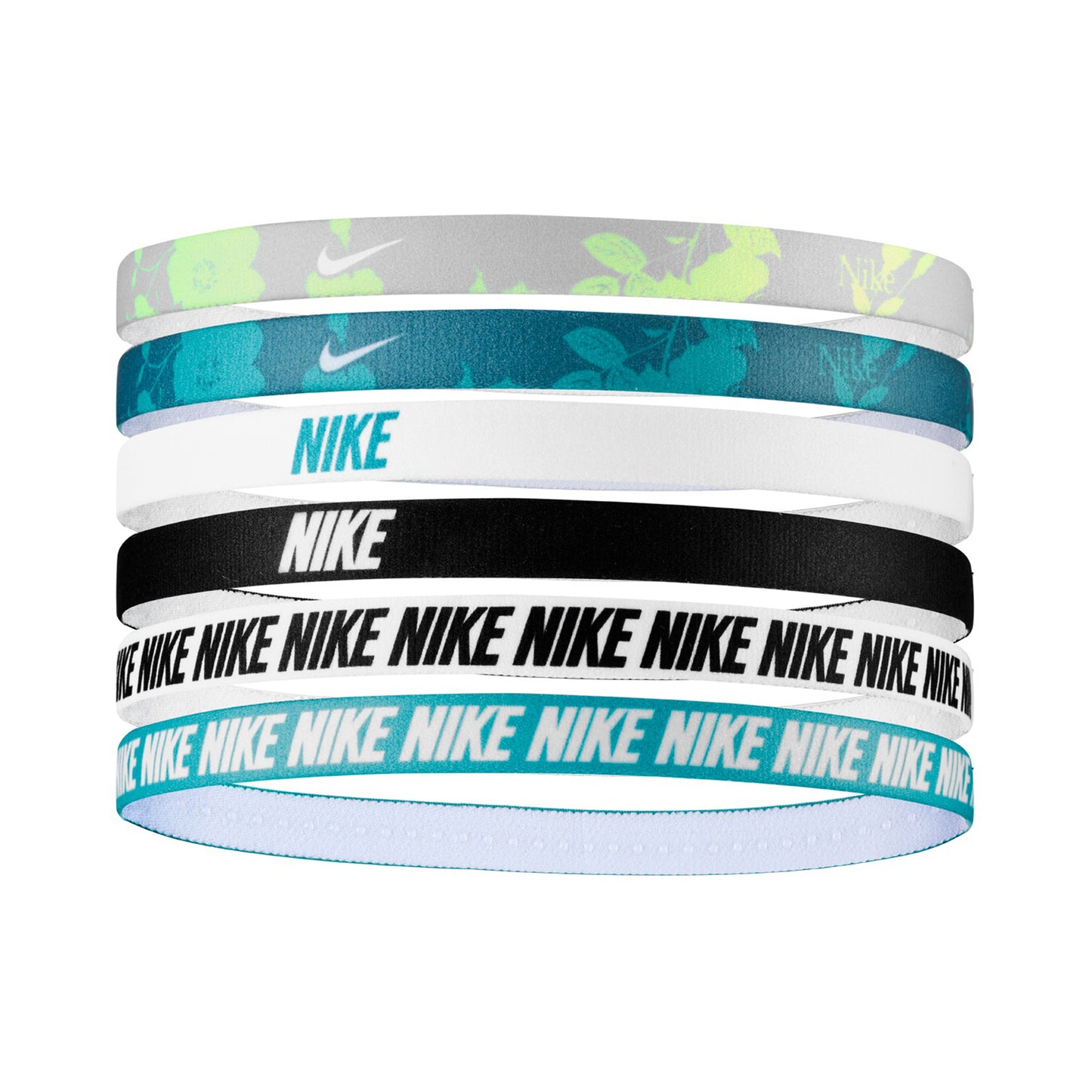 Nike Nike Flex Classic Printed Hårband 6-pack-Gul,Grön Nike Nike Flex Classic Printed Hårband 6-pack-Gul,Grön