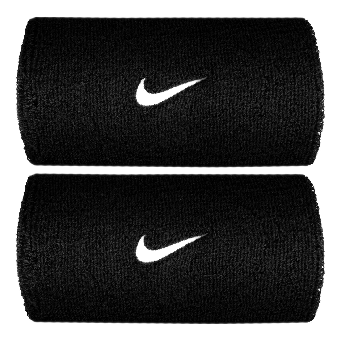 Nike Swoosh Classic Doublewide Svettband lång - svart, vit Nike Swoosh Classic Doublewide Svettband lång - svart, vit
