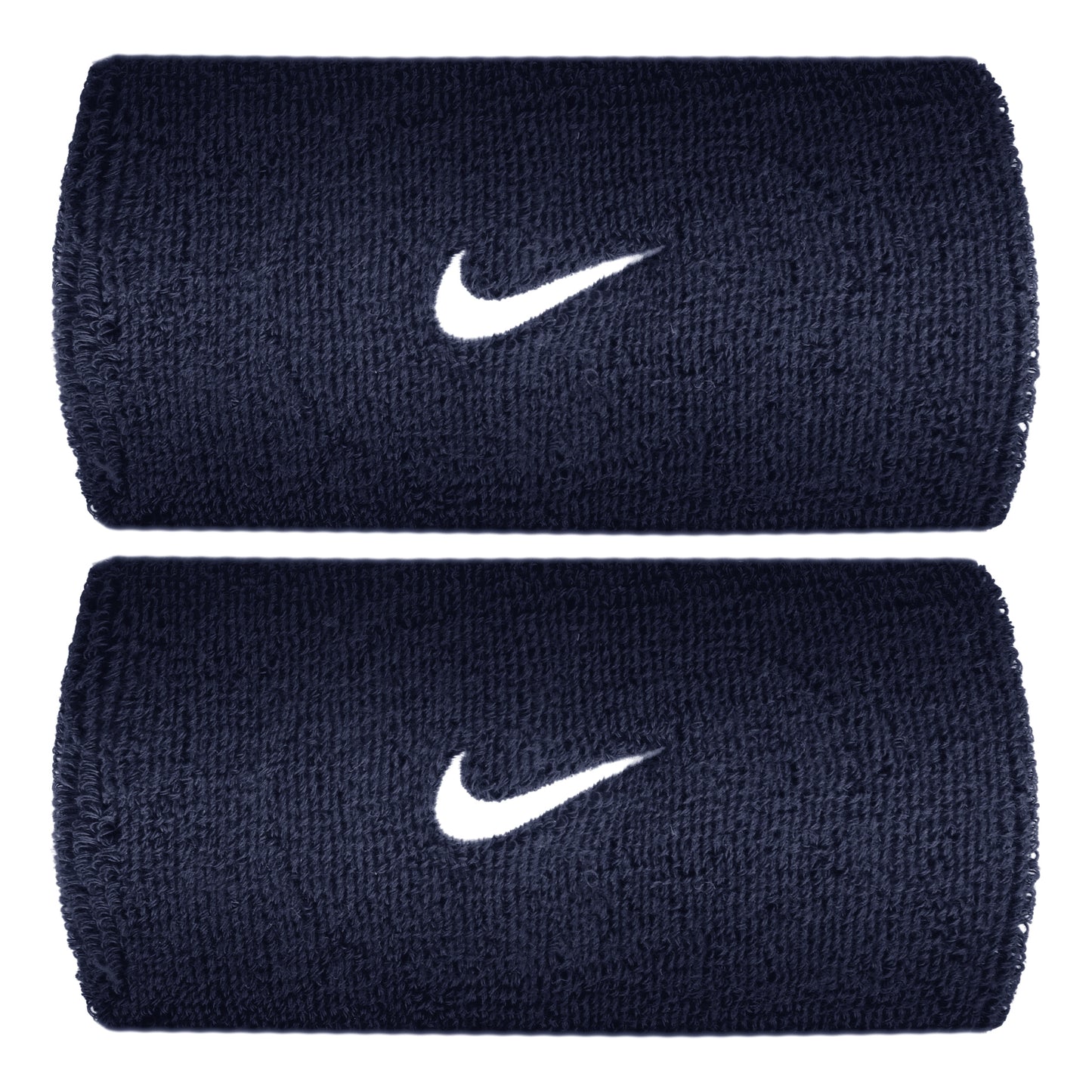 Nike Swoosh Classic Doublewide Svettband lång - mörkblå, vit Nike Swoosh Classic Doublewide Svettband lång - mörkblå, vit