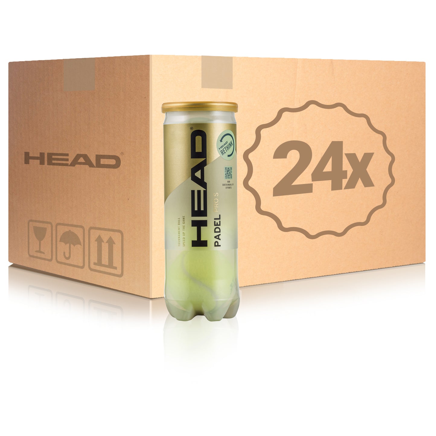 HEAD 24x 3-pack rör Padel Pro S I kartong HEAD 24x 3-pack rör Padel Pro S I kartong
