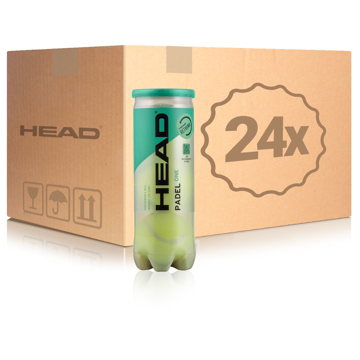 HEAD 24x 3-pack rör Padel One HEAD 24x 3-pack rör Padel One