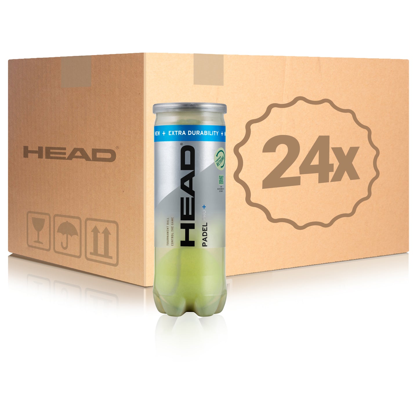 HEAD 24x 3-pack rör Padel Pro+ I kartong HEAD 24x 3-pack rör Padel Pro+ I kartong