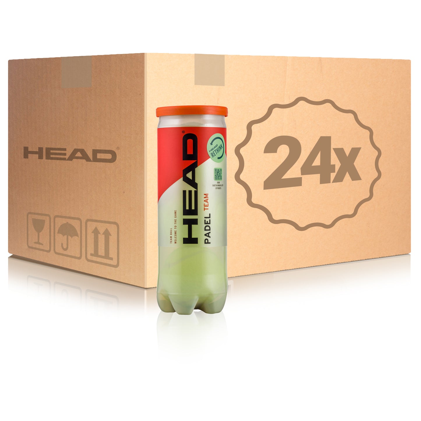HEAD 24x 3-pack rör Padel Team HEAD 24x 3-pack rör Padel Team