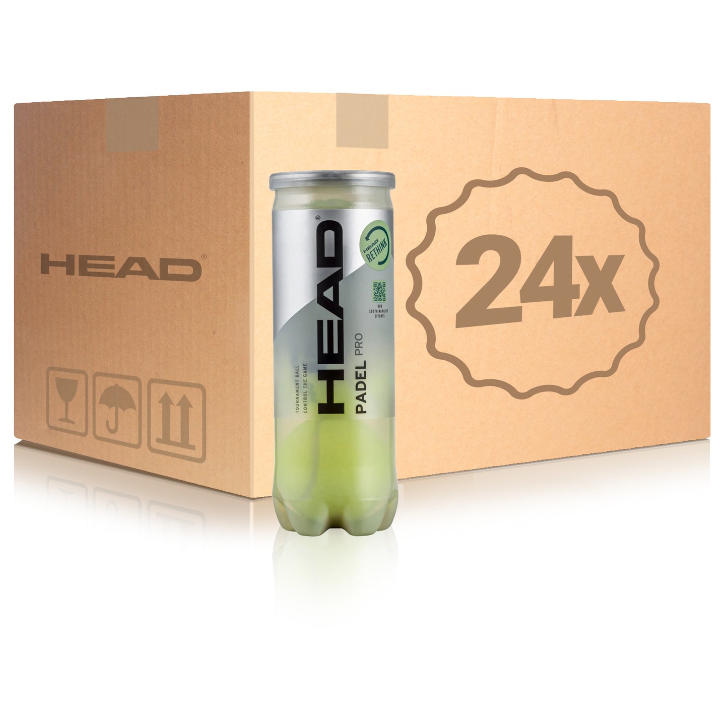 HEAD 24x 3-pack rör Padel Pro I kartong HEAD 24x 3-pack rör Padel Pro I kartong