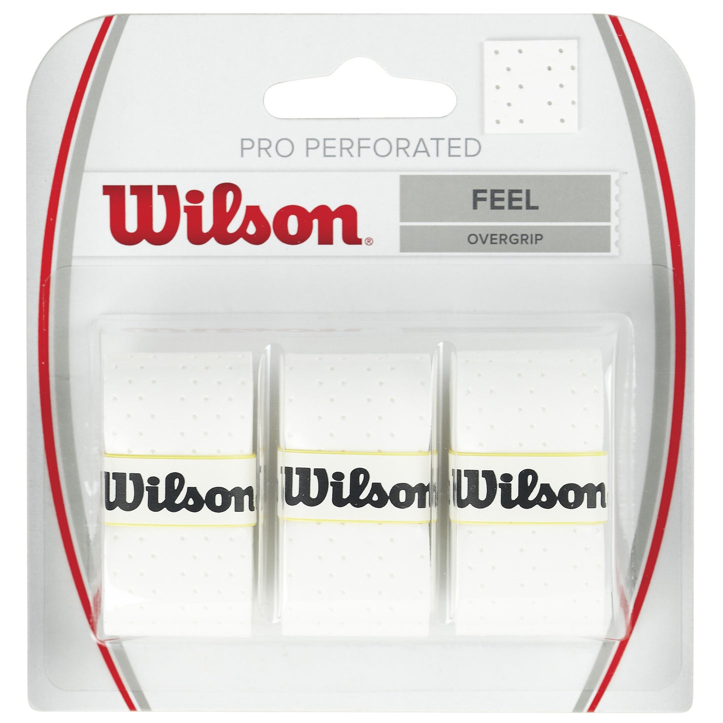 Wilson Pro Overgrip Perforated 3-pack-Vit Wilson Pro Overgrip Perforated 3-pack-Vit