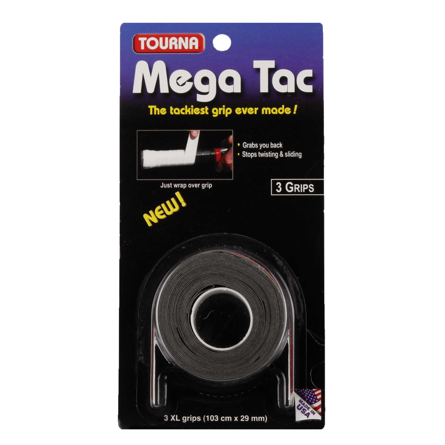 Tourna Mega Tac 3-pack-Svart Tourna Mega Tac 3-pack-Svart