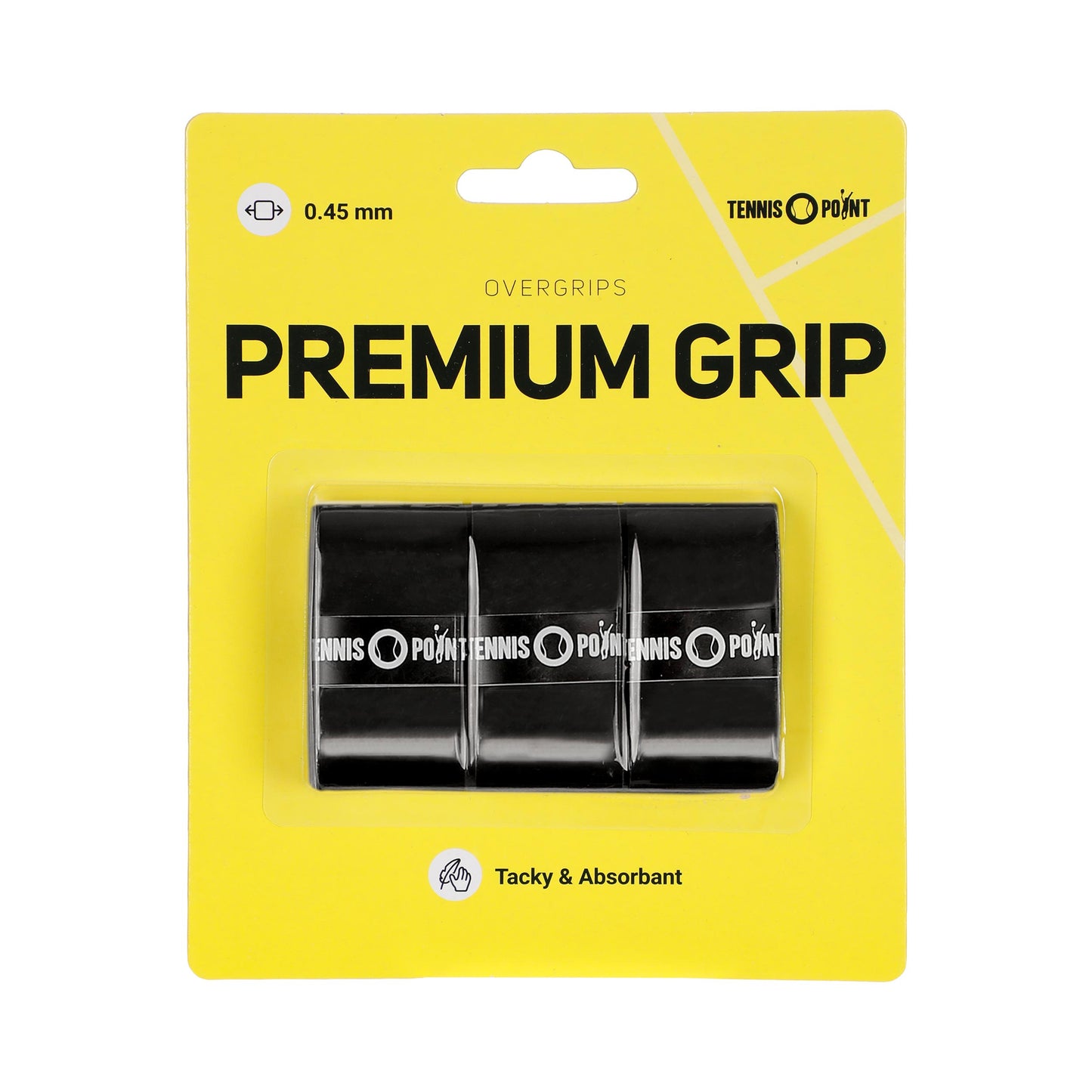 Tennis-Point Premium Grip 3-pack-Svart Tennis-Point Premium Grip 3-pack-Svart