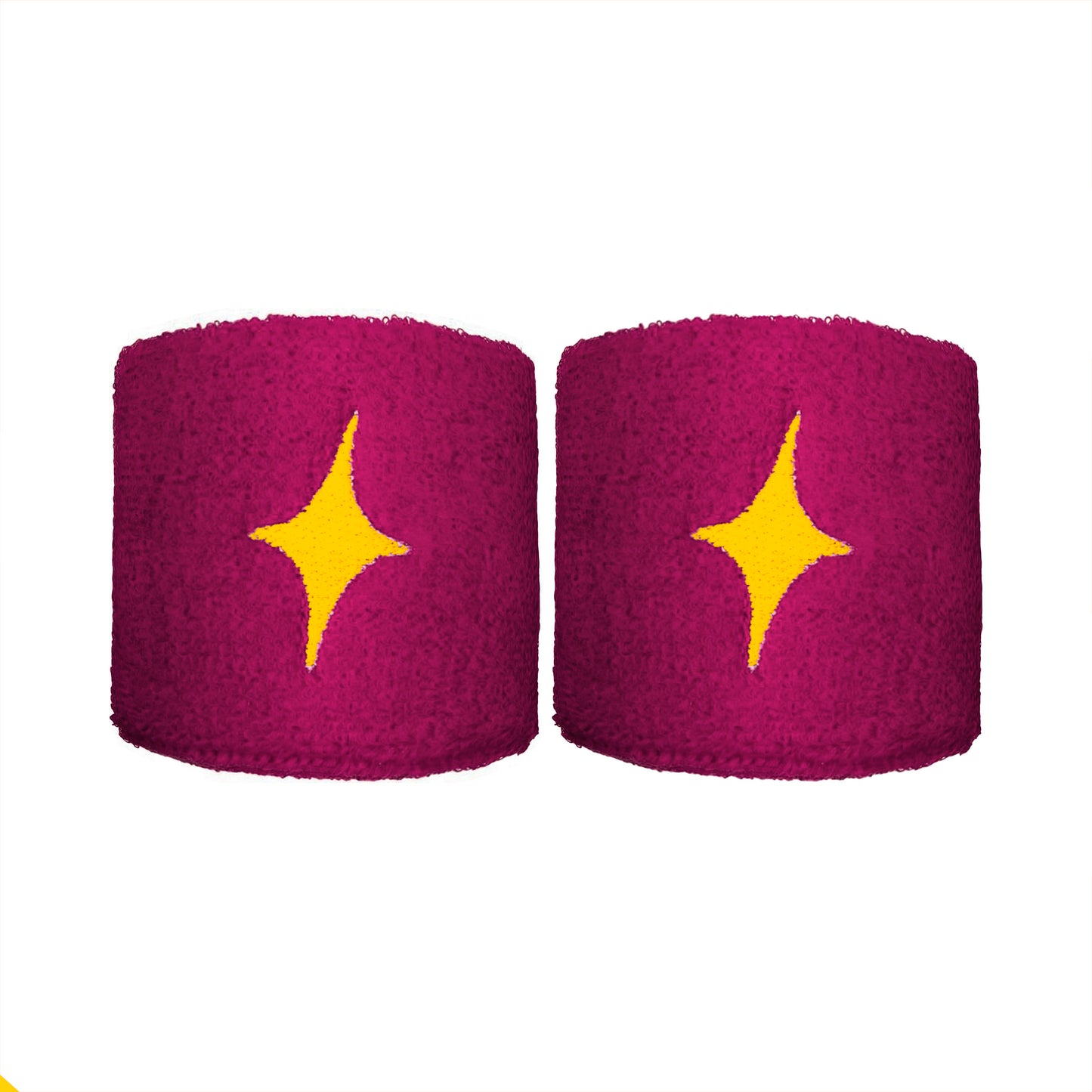 Starvie Svettband 2-pack kort - lila, gul Starvie Svettband 2-pack kort - lila, gul