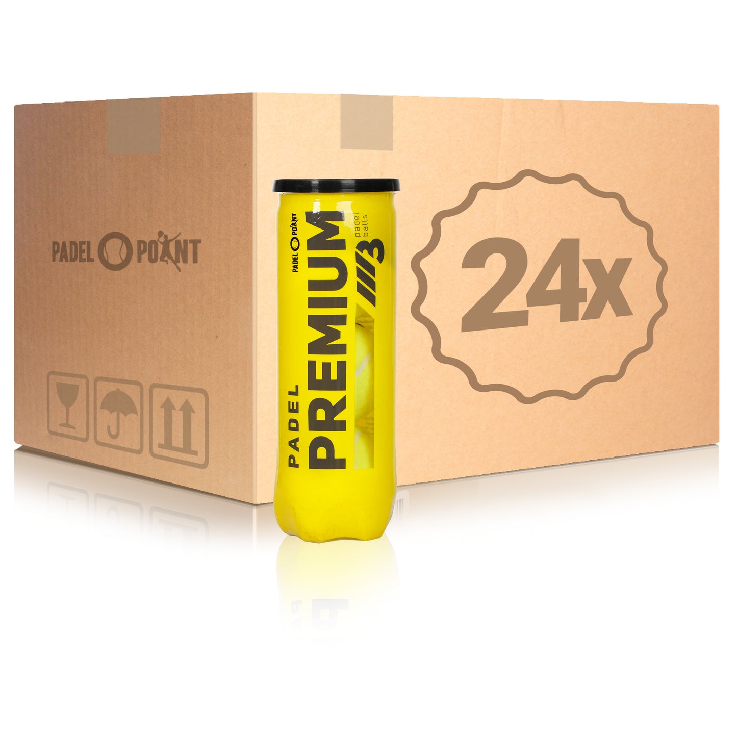 Padel-Point 24x 3-pack rör Premium Ball I kartong Padel-Point 24x 3-pack rör Premium Ball I kartong