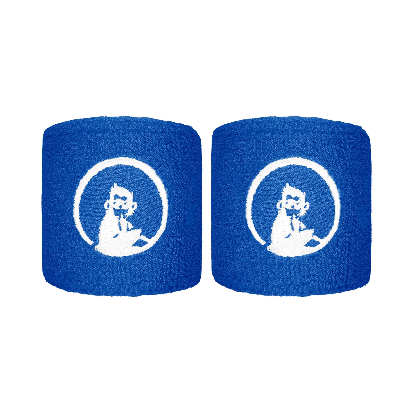 Quiet Please Svettband 2-pack kort - blå, vit Quiet Please Svettband 2-pack kort - blå, vit