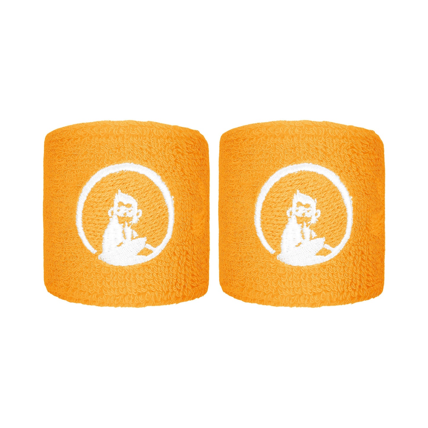 Quiet Please Glow Svettband 2-pack kort - orange Quiet Please Glow Svettband 2-pack kort - orange