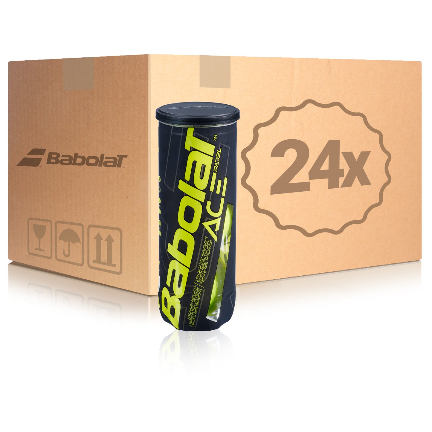 Babolat 24x 3-pack rör Ace Padel X3 I kartong Babolat 24x 3-pack rör Ace Padel X3 I kartong