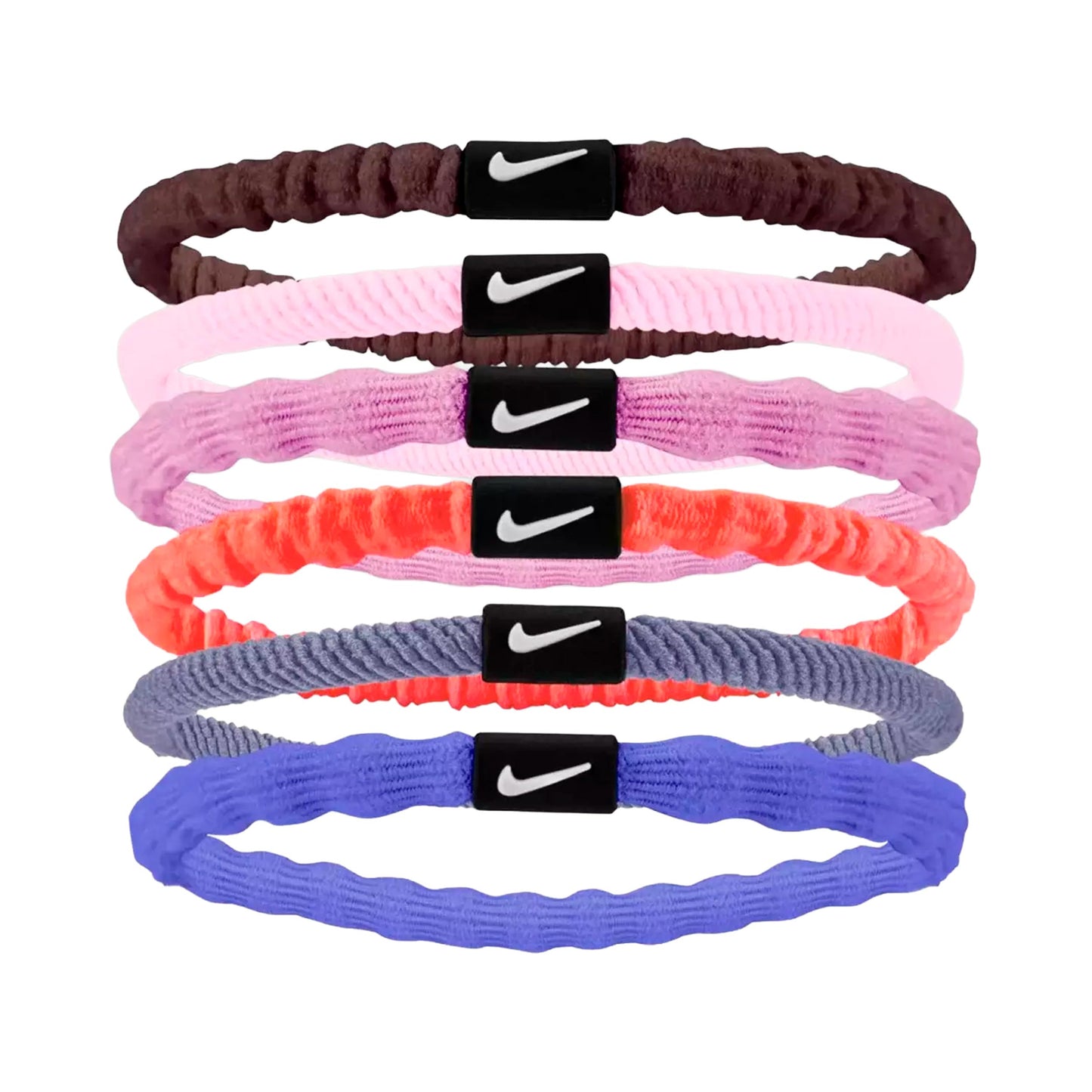 Nike Flex Hair Tie Hårband 6-pack Unisex - rosa, vit Nike Flex Hair Tie Hårband 6-pack Unisex - rosa, vit
