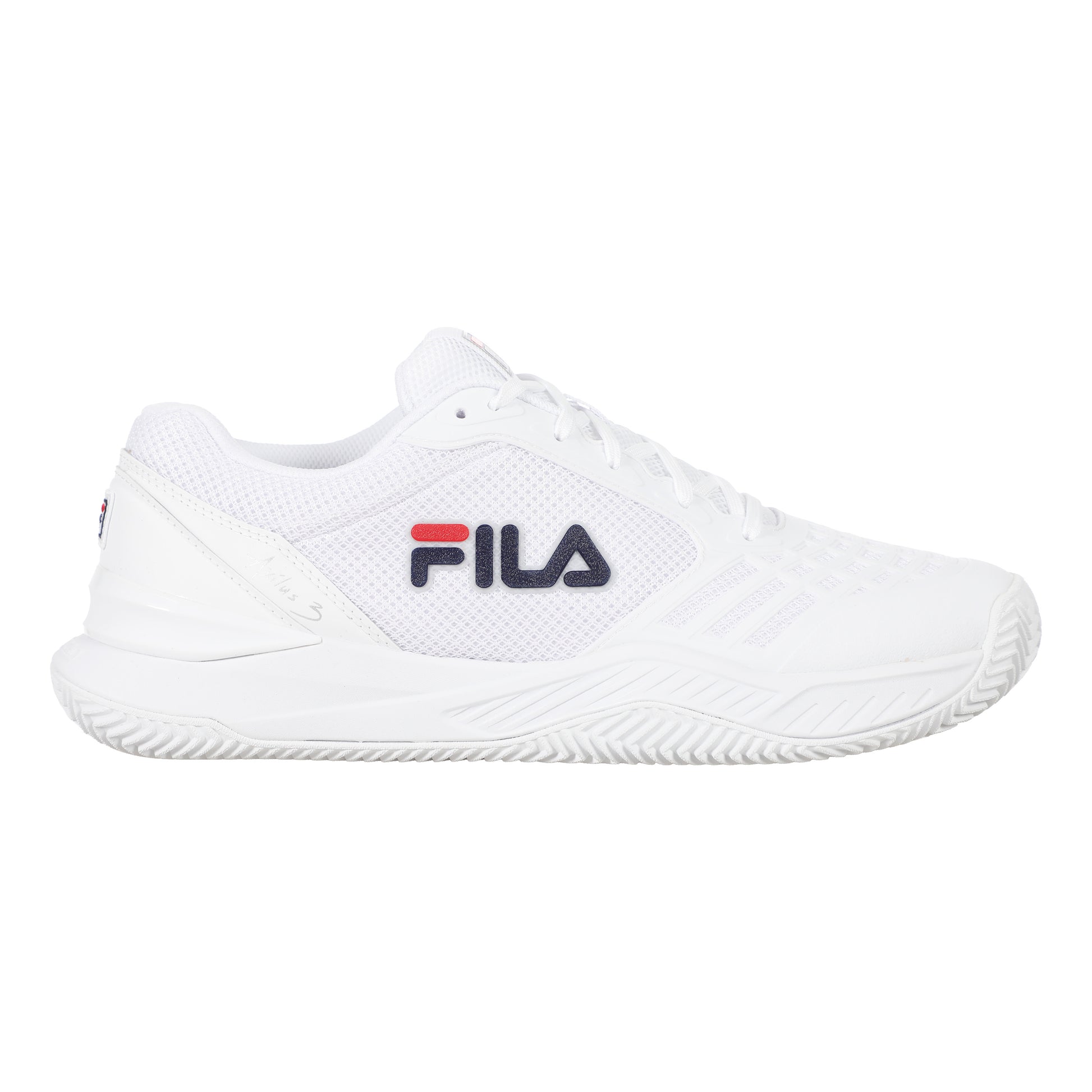 Fila Axilus 3 Sko För Grus Damer-Vit,Mörkblå