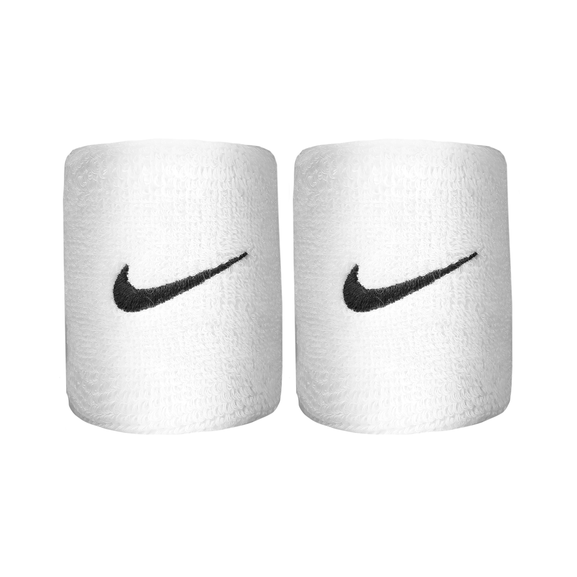 Nike Swoosh Svettband 2-pack kort - vit, svart