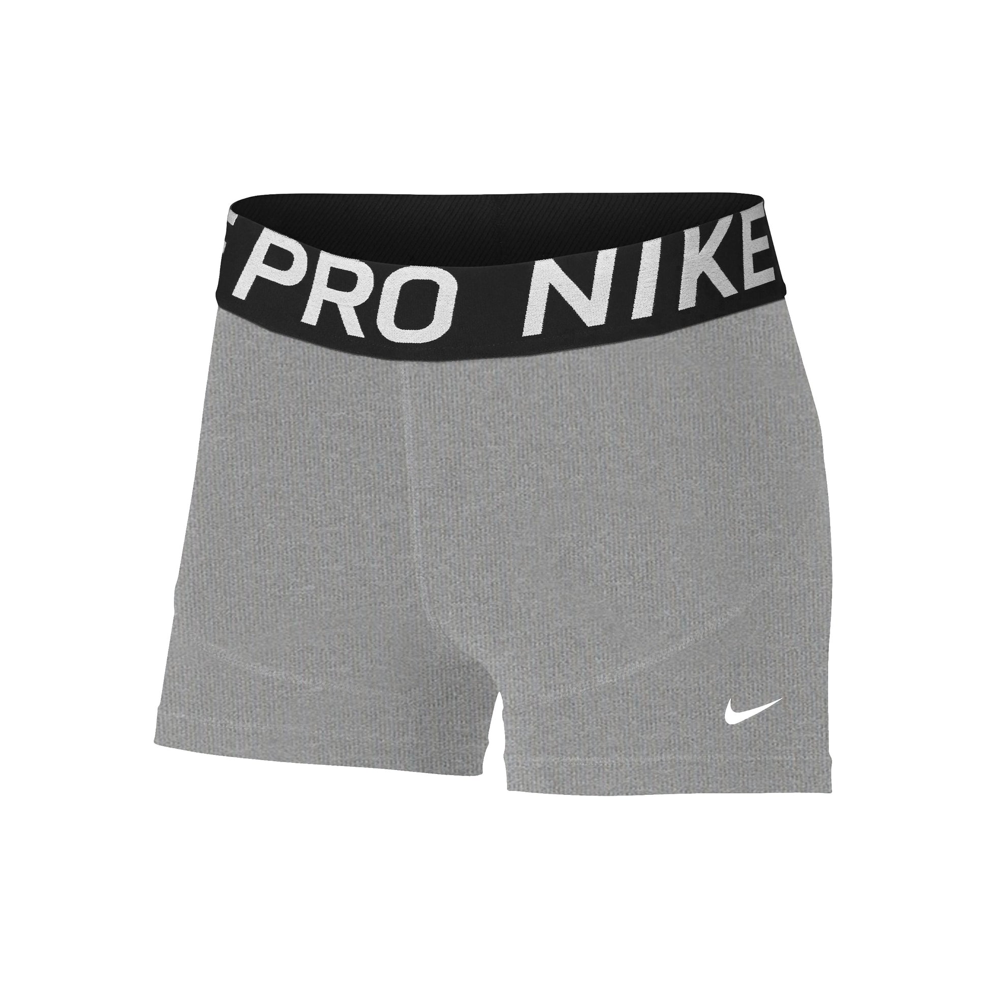 Nike Dri-Fit Big Kids 3in Shorts Flickor-grå,vit