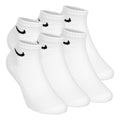 Everyday Cushioned Ankle Sportstrumpor 6-pack Unisex - vit, svart