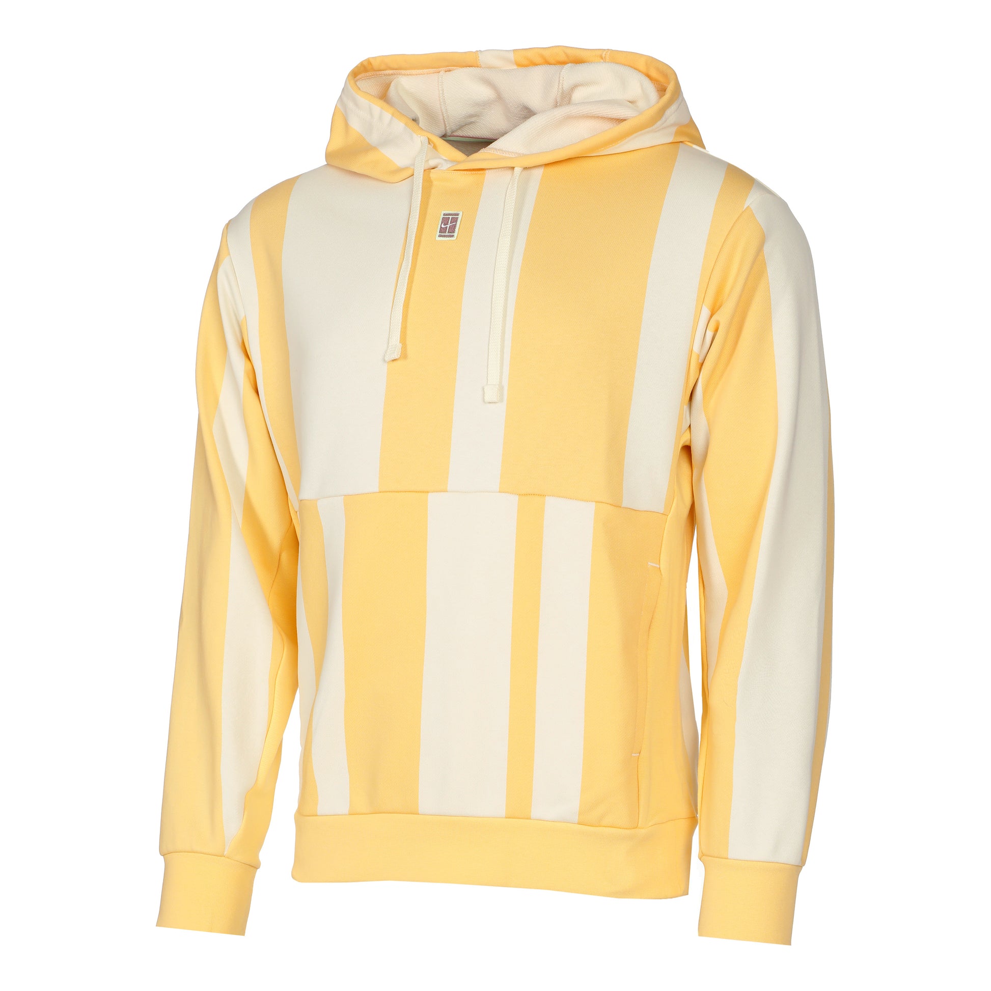 Nike Court Dri-Fit Heritage Fleece Huvtröja Herrar - guldgul, creme