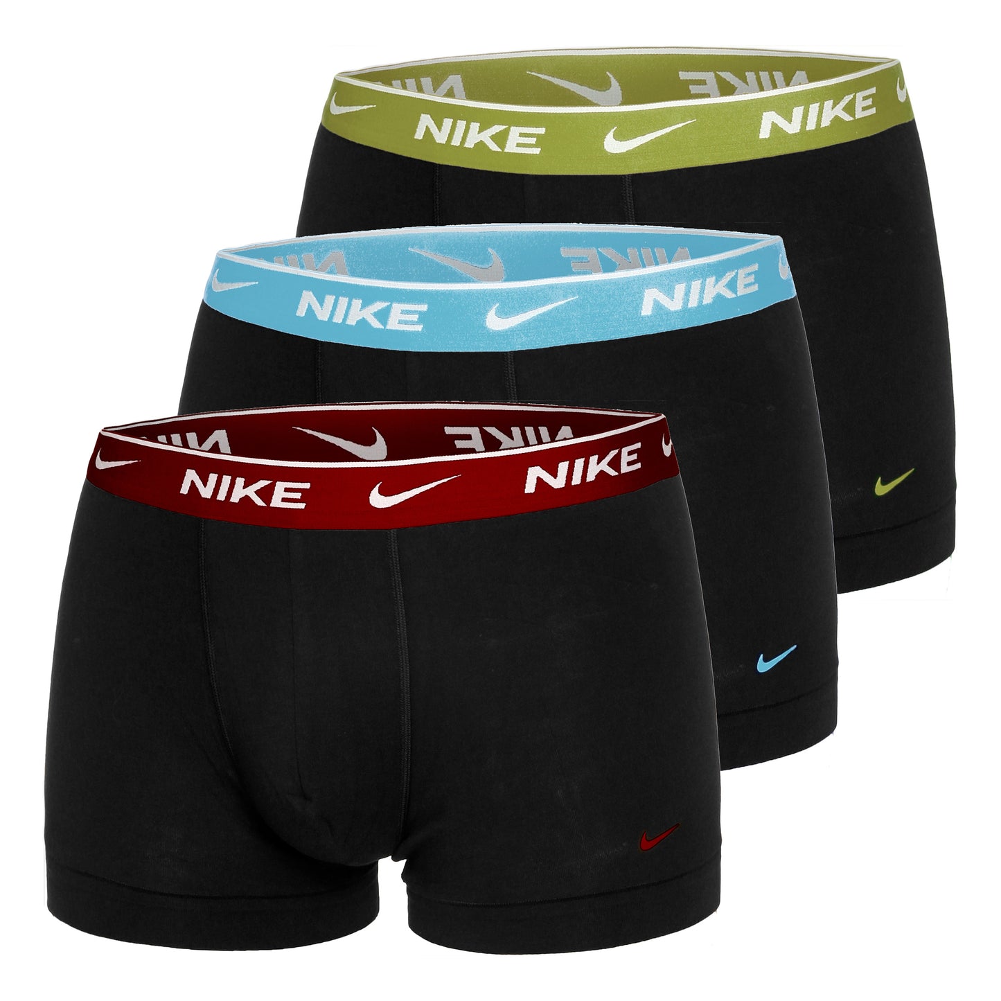 Nike Everyday Stretch Trunk Boxershorts 3-pack Herrar - svart, ljusgrön