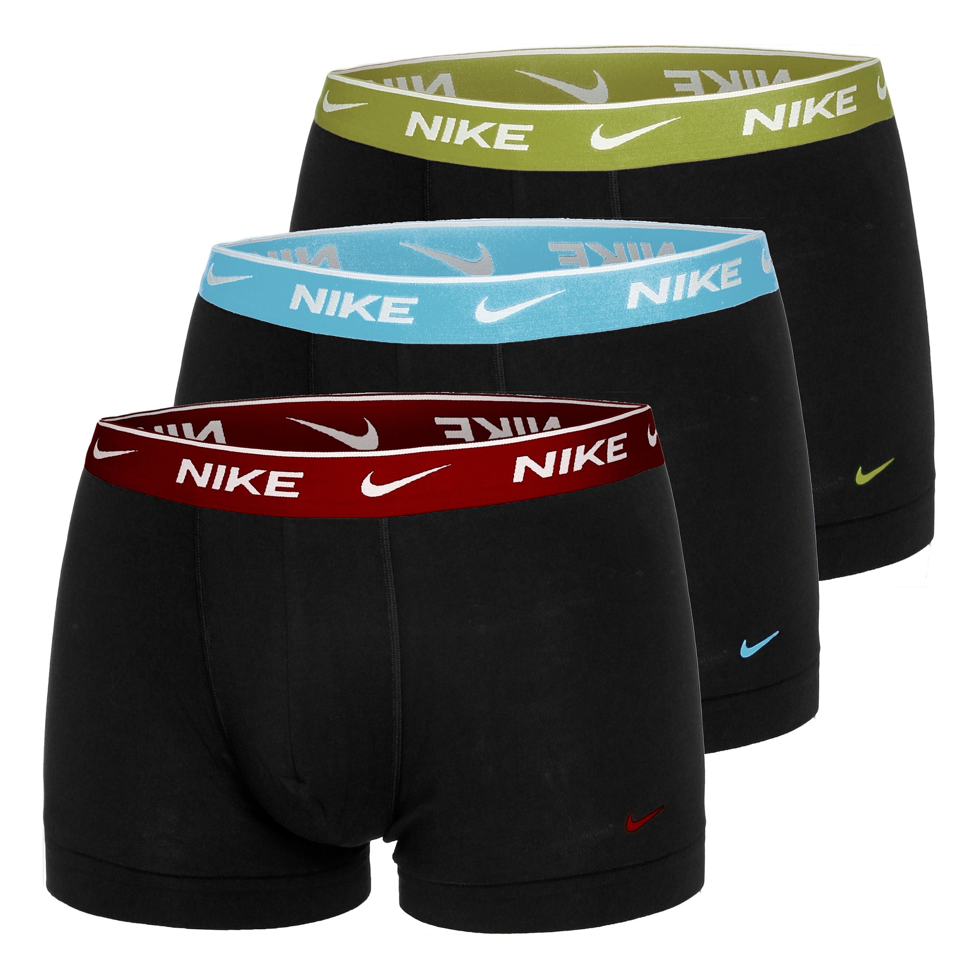 Nike Everyday Stretch Trunk Boxershorts 3-pack Herrar - svart, ljusgrön