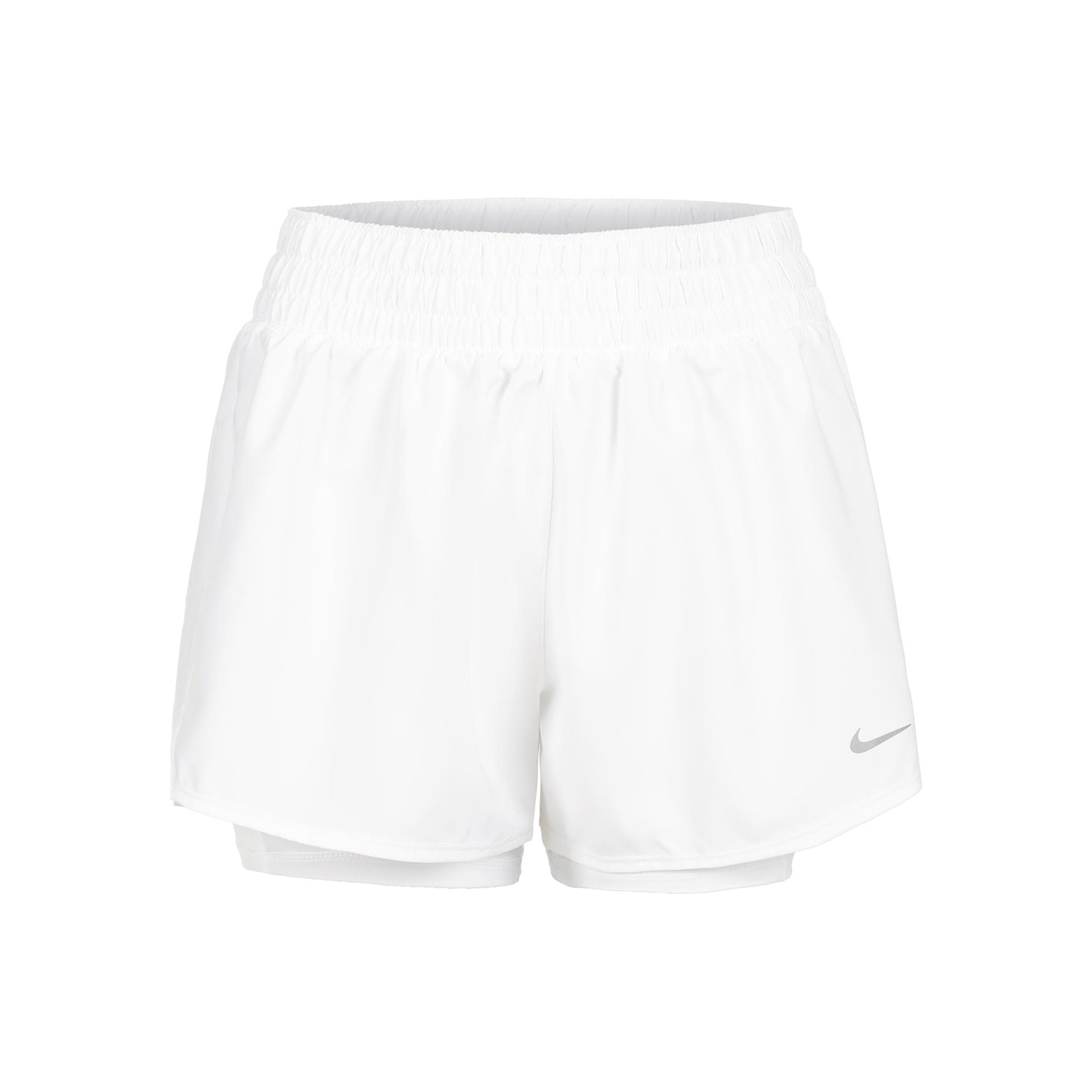 Nike Dri-Fit One High Rise 2in1 3in Shorts Damer - vit