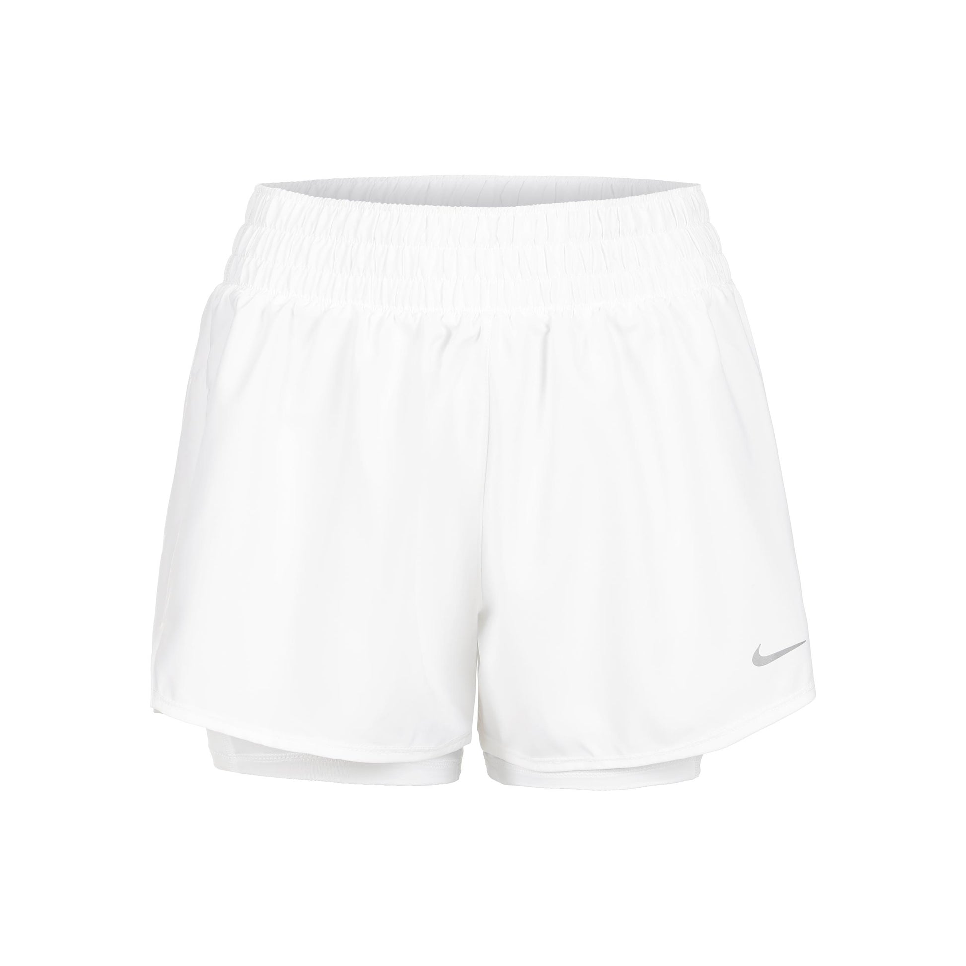 Nike Dri-Fit One High Rise 2in1 3in Shorts Damer - vit