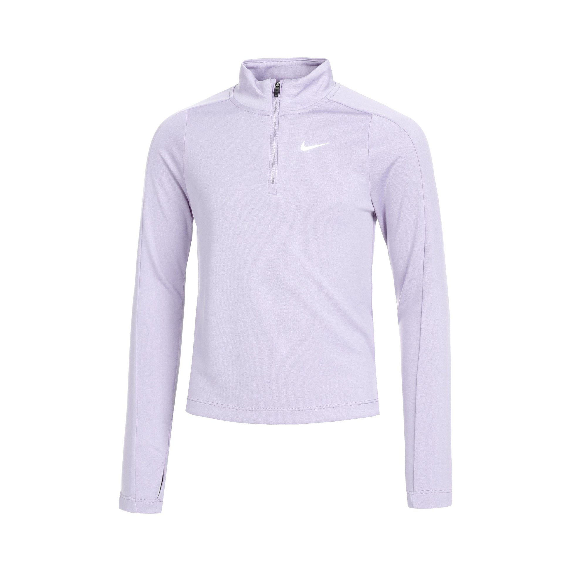 Nike Dri-Fit Half-Zip Långärmat Flickor - syrén,