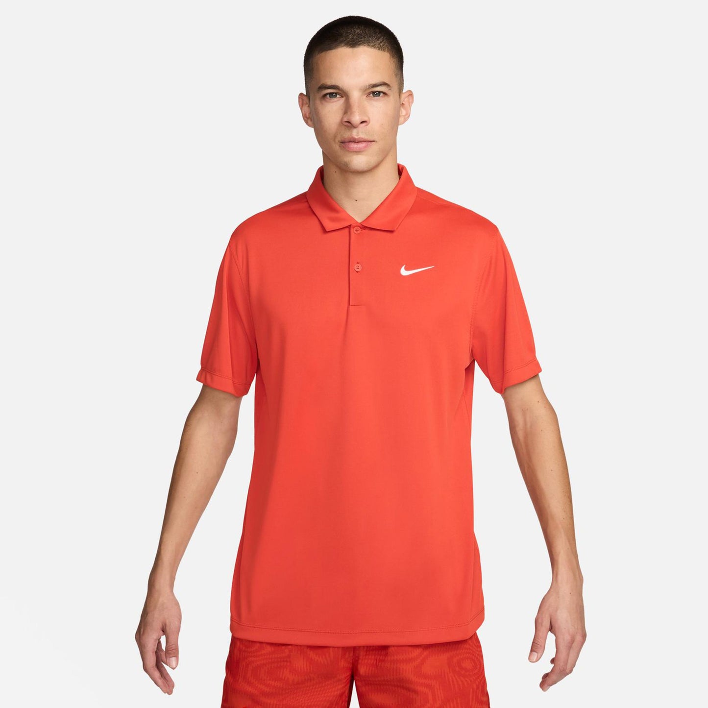 Nike Dri-Fit Victory Court Solid Polo Herrar - ljusröd