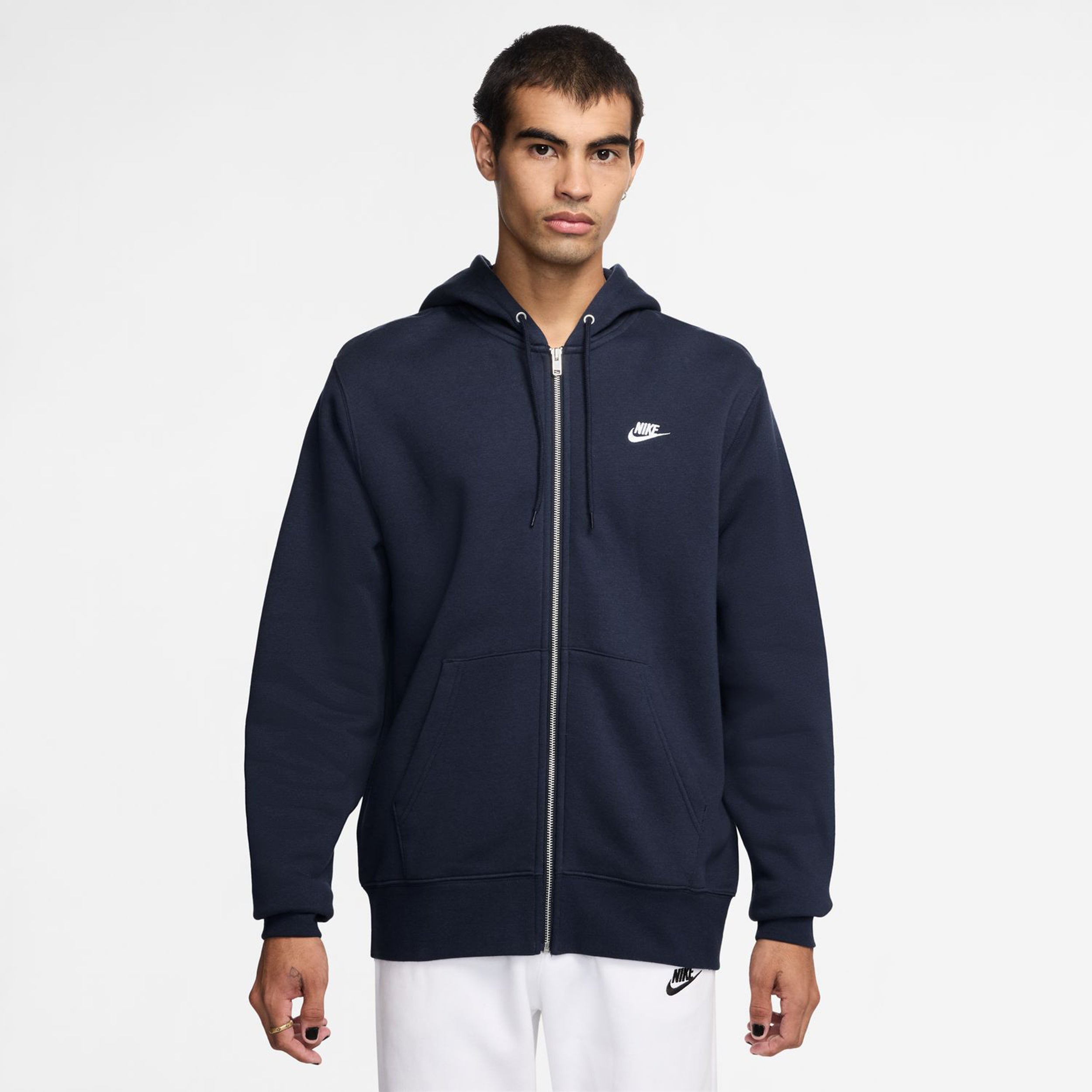 Nike Club Bb Full-Zip Sweat-jacka Herrar-Mörkblå