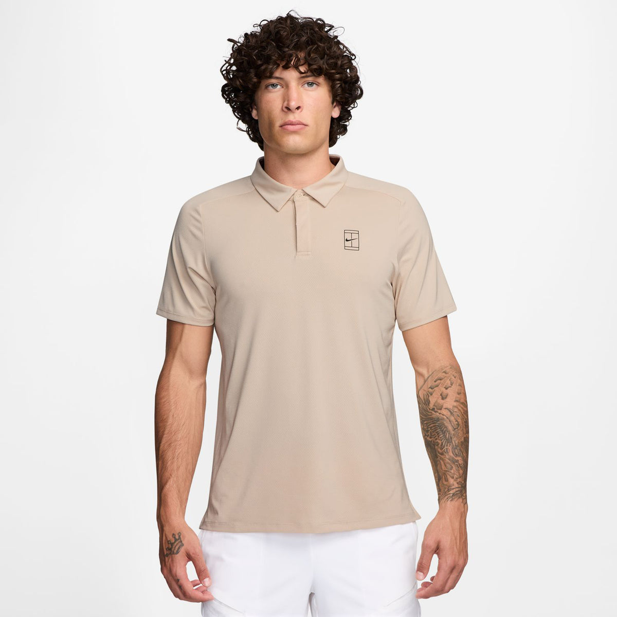 Nike Court Dri-FIT Advantage Polo Herrar-Beige
