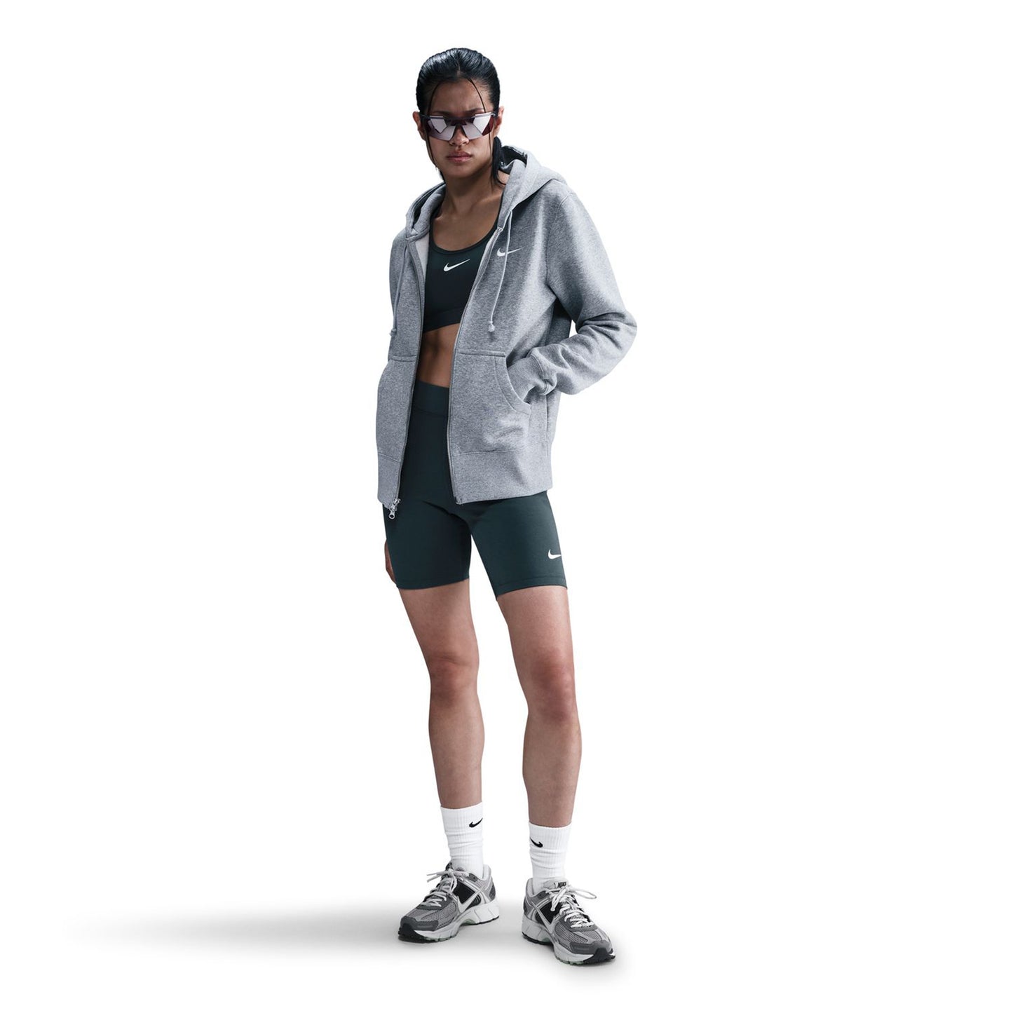 Nike Sportswear Phoenix Fleece Full-Zip Sweat-jacka Damer-Grå