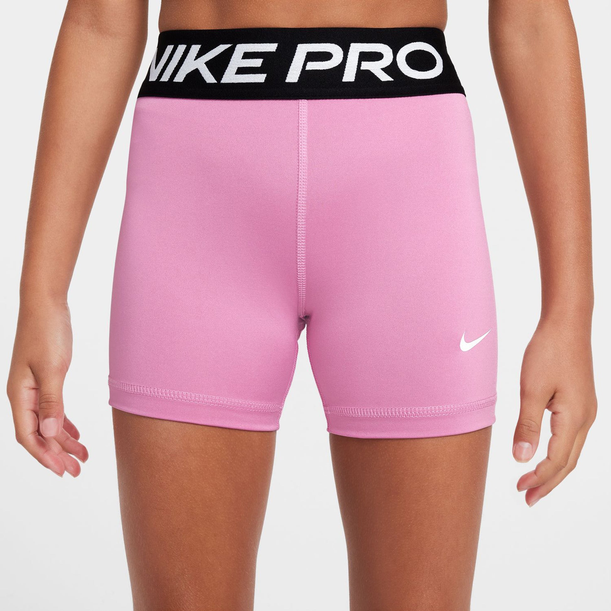 Nike Dri-Fit Big Kids 3in Shorts Flickor - rosa, svart