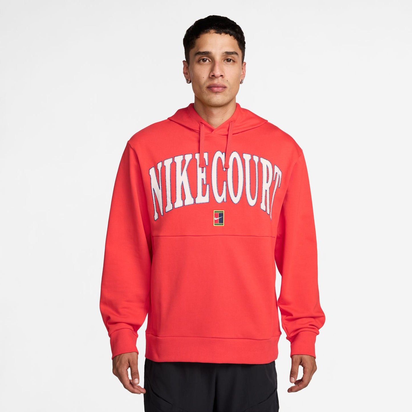 Nike Court Dri-FIT Fleece High Rise Huvtröja Herrar-Röd