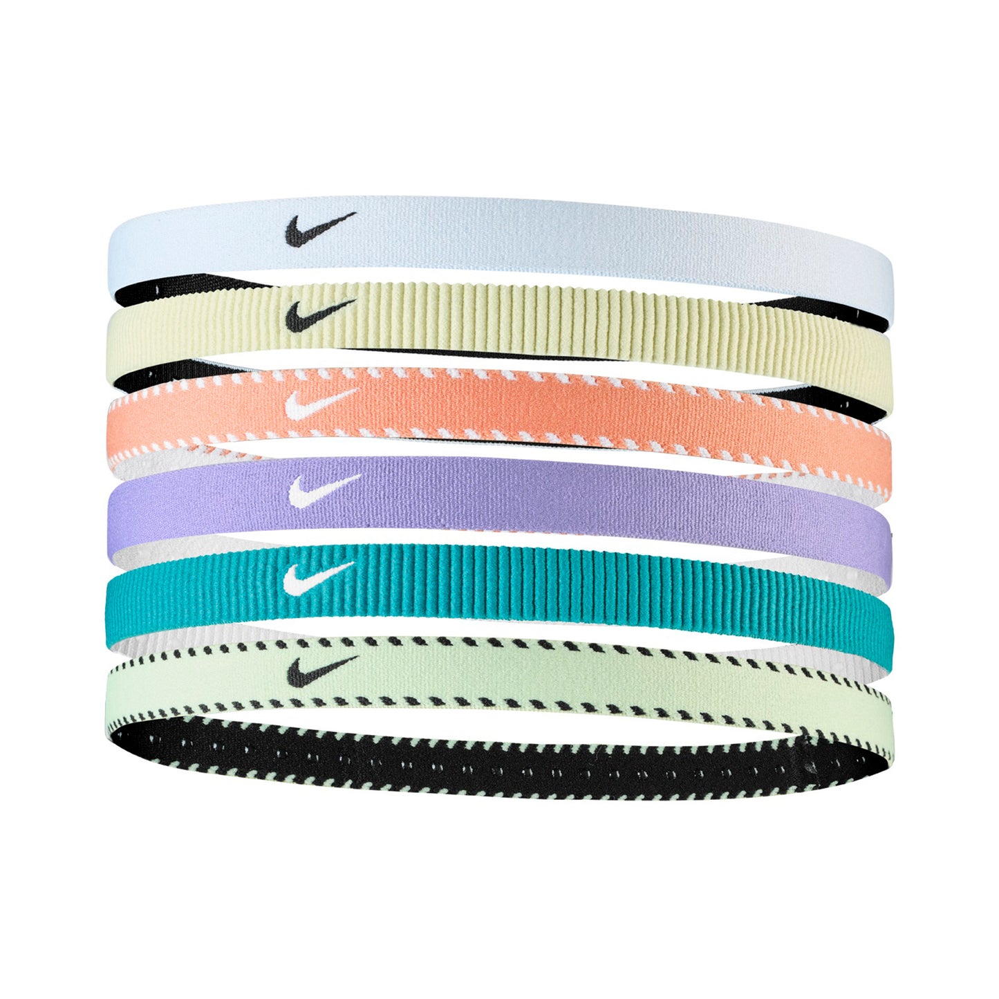 Nike Nike Flex Classic Hårband 6-pack-Lila,Vit