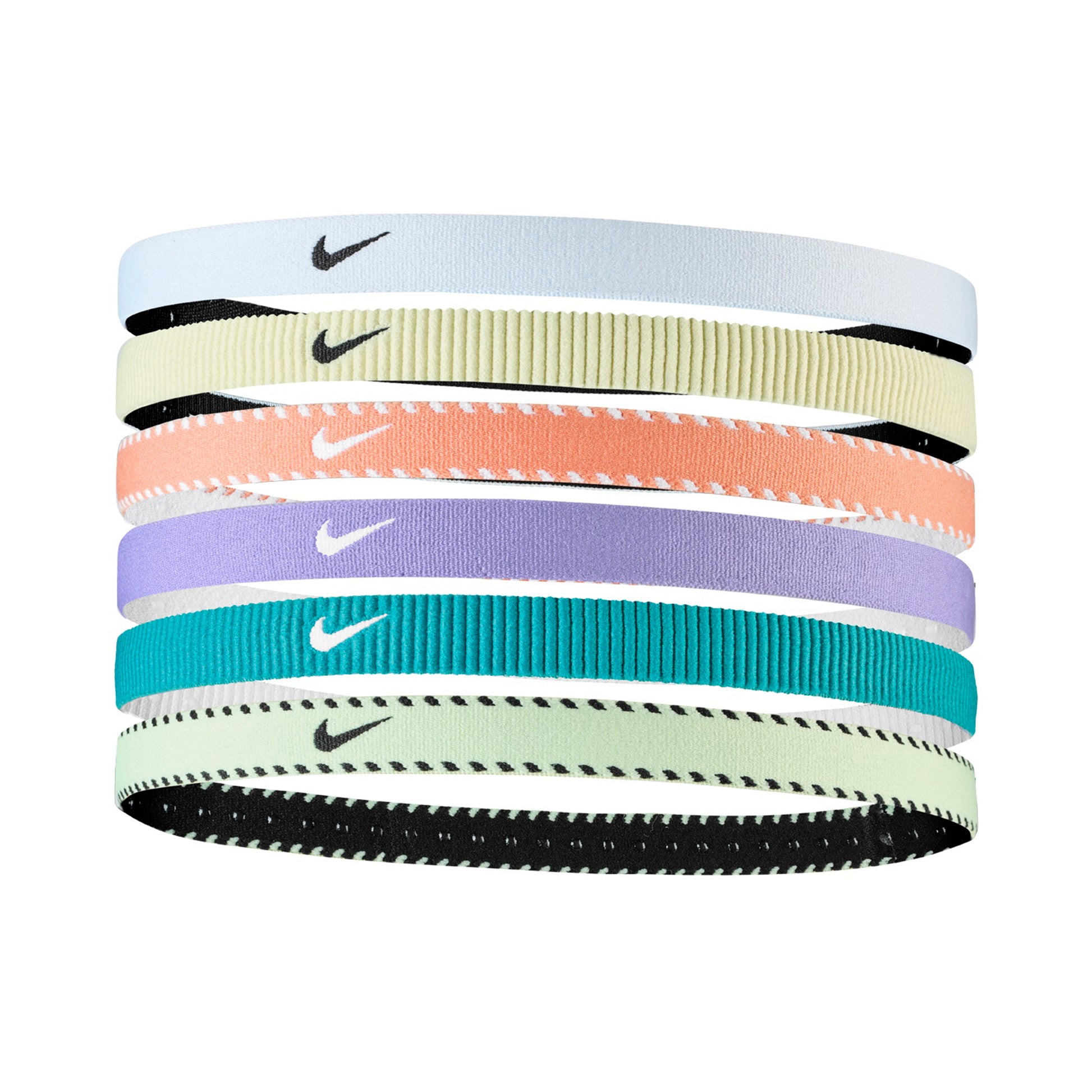 Nike Nike Flex Classic Hårband 6-pack-Lila,Vit