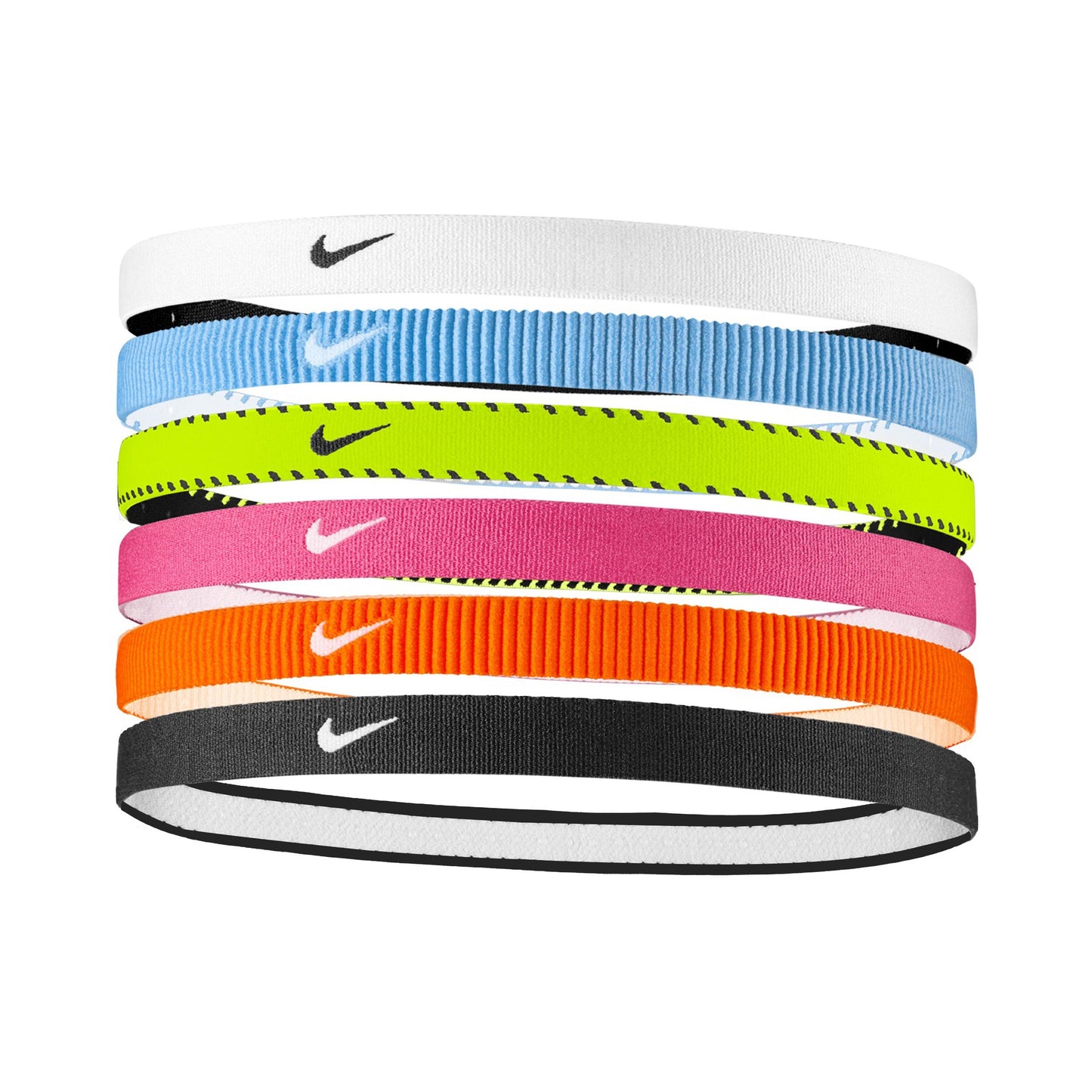 Nike Nike Flex Classic Hårband 6-pack Unisex - pink, vit