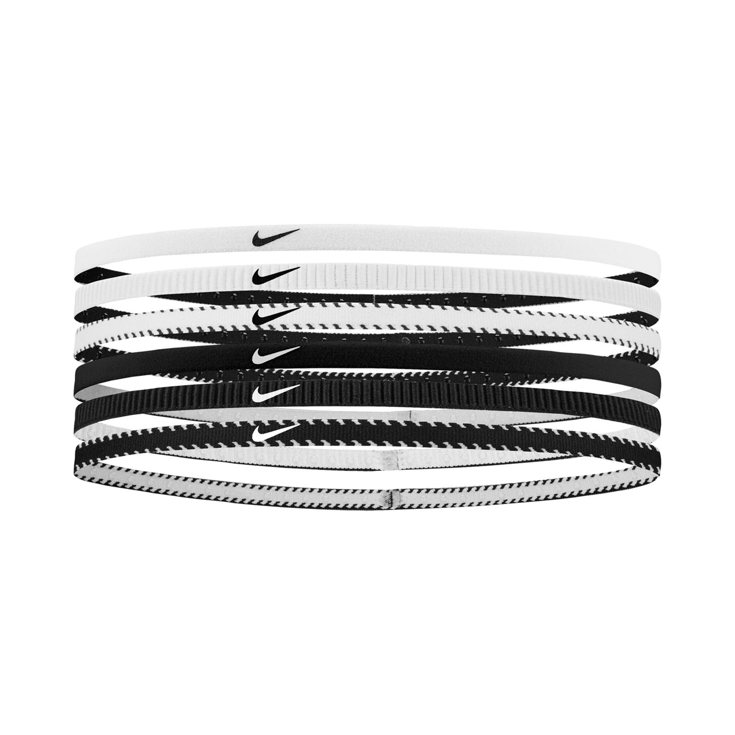 Nike Nike Flex Classic Slim Hårband 6-pack-Vit,Svart