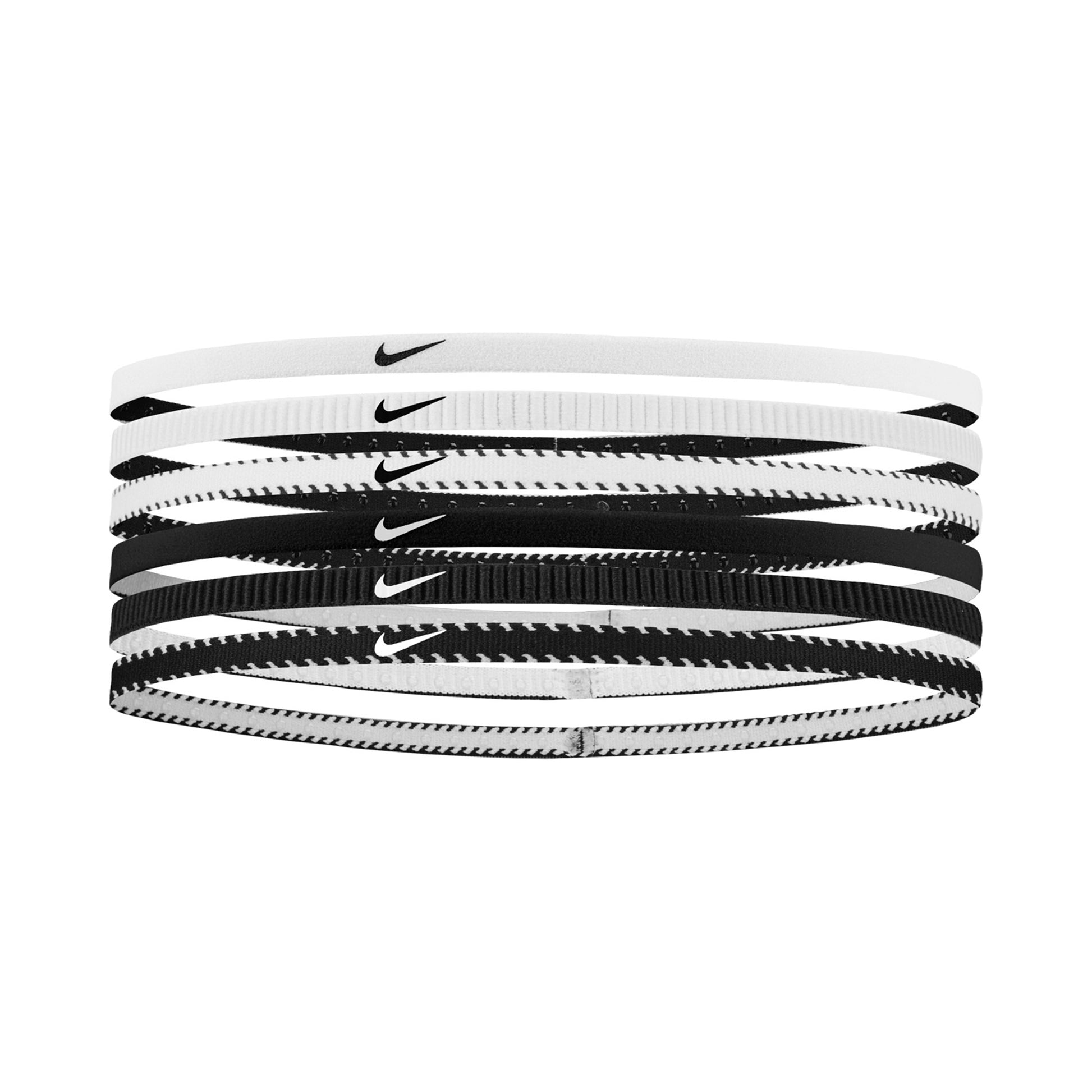 Nike Nike Flex Classic Slim Hårband 6-pack-Vit,Svart