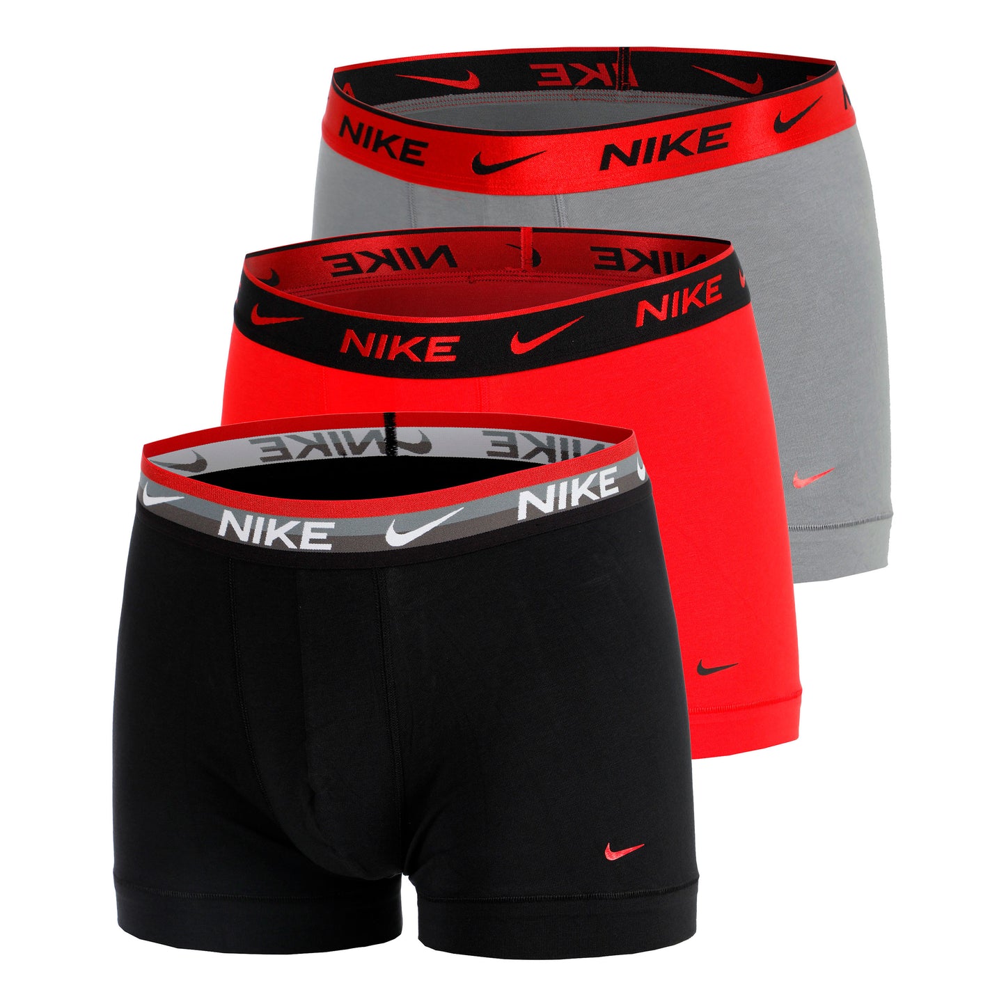 Nike Everyday Stretch Trunk Boxershorts 3-pack Herrar - svart, röd