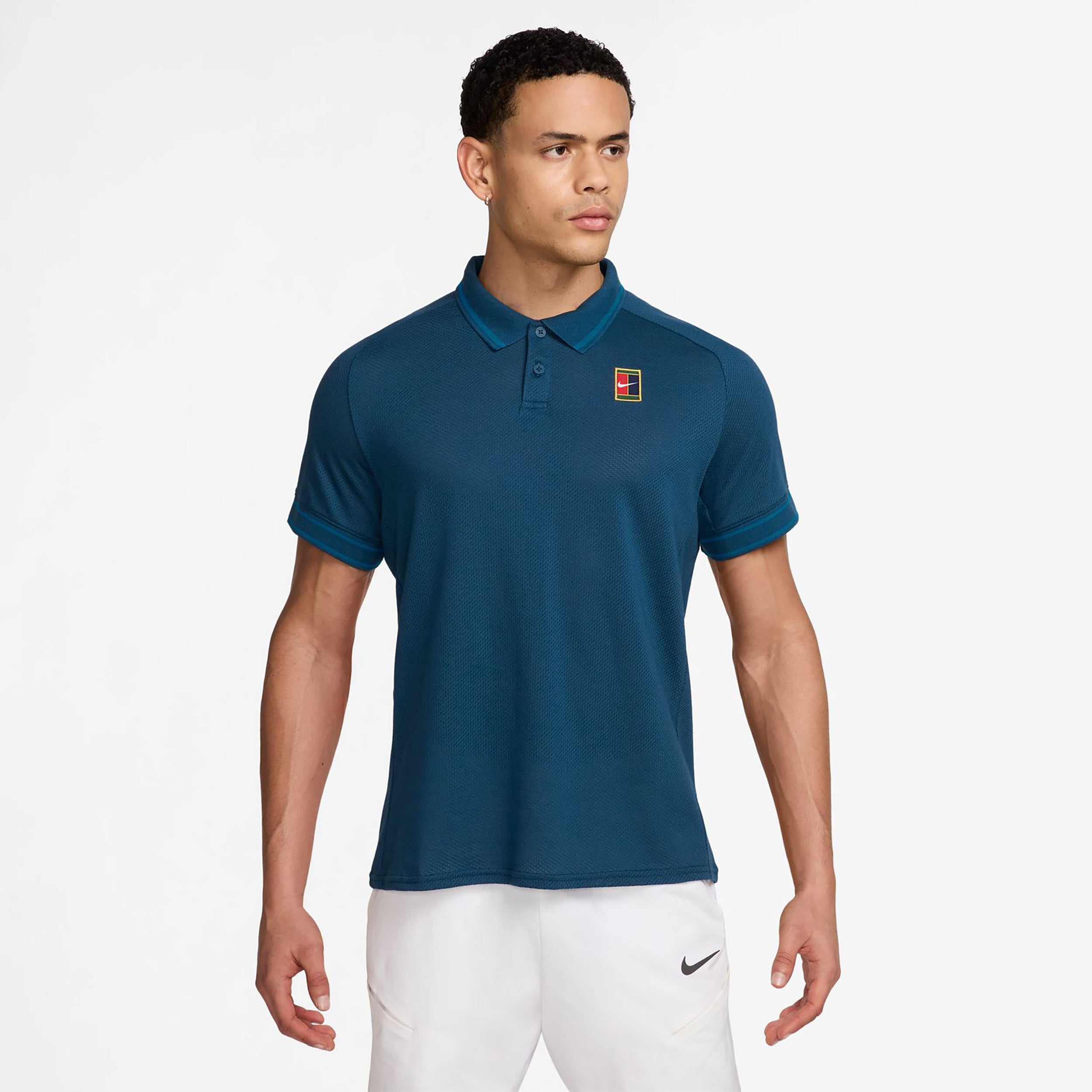 Nike Court Heritage Polo Herrar-Blågrå,Grön