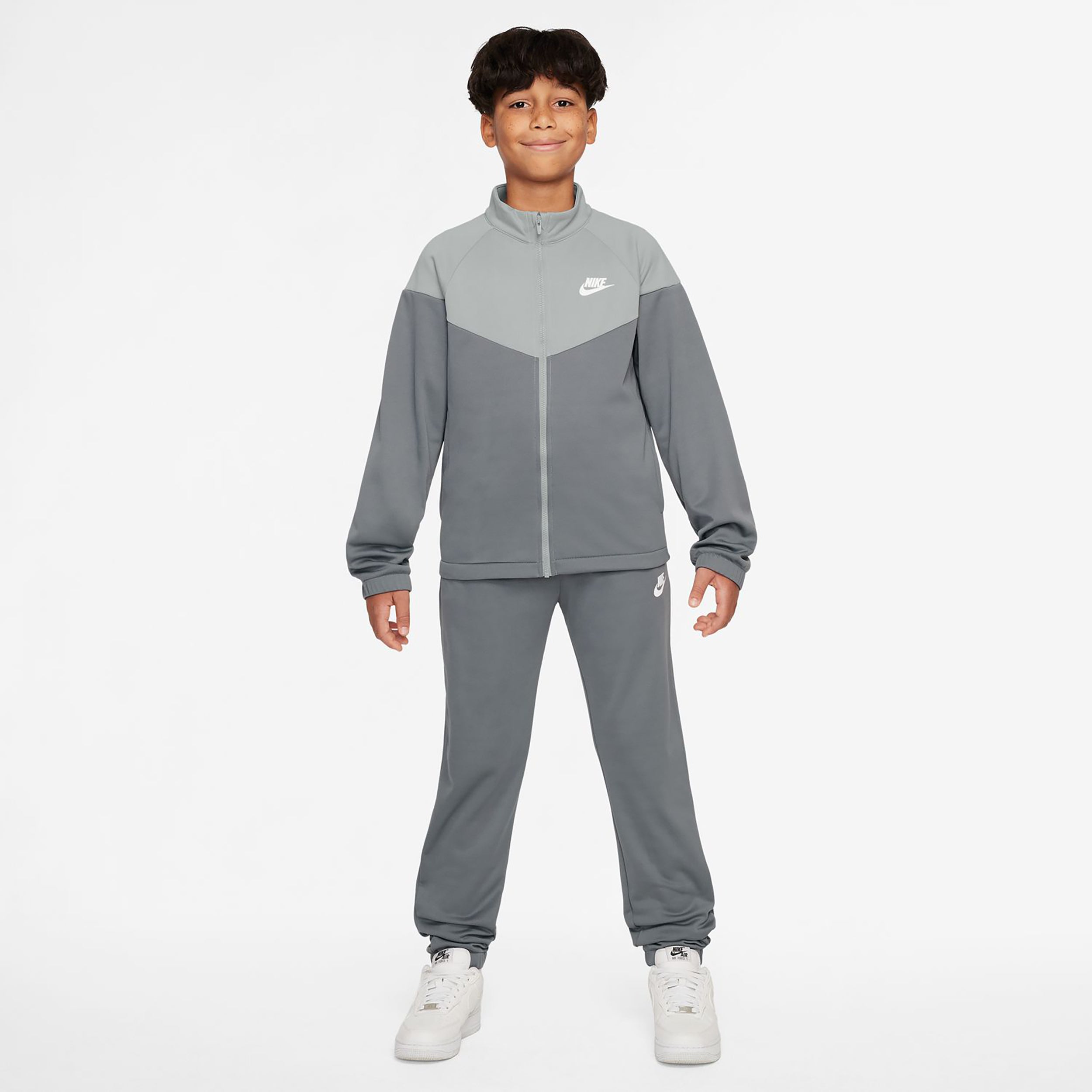 Nike Dri-Fit Full-Zip Träningsoverall Barn-Grå