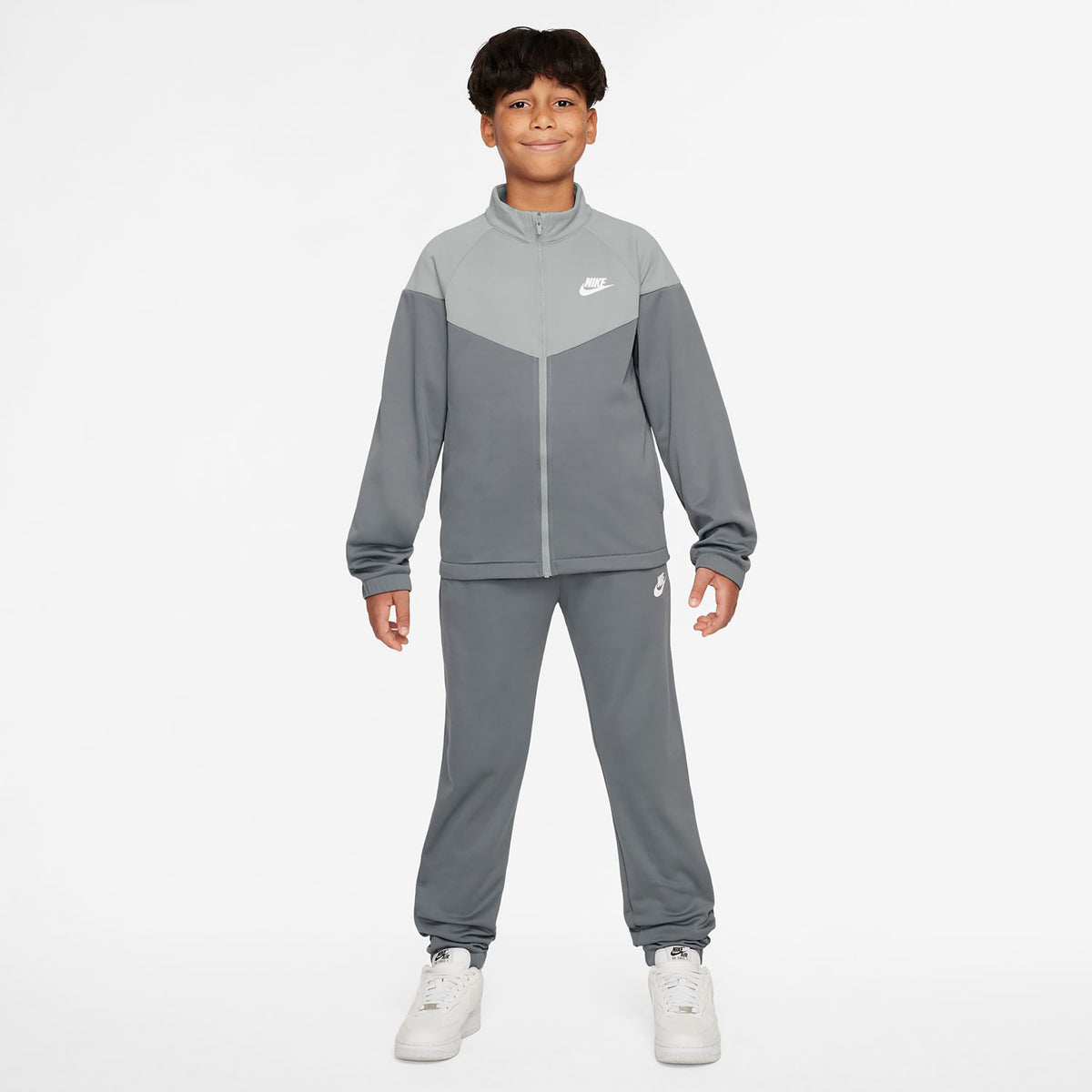 Nike Dri-Fit Full-Zip Träningsoverall Barn-Grå