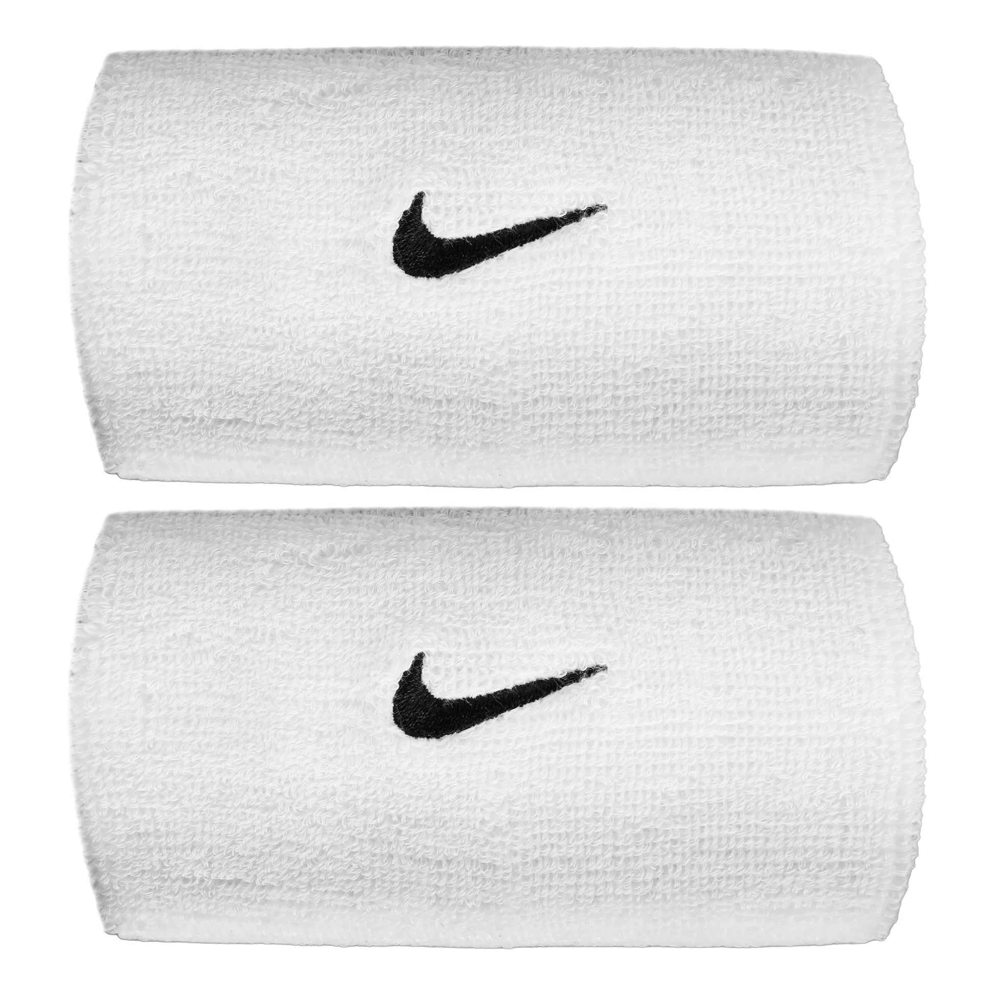 Nike Swoosh Classic Doublewide Svettband lång - vit, svart
