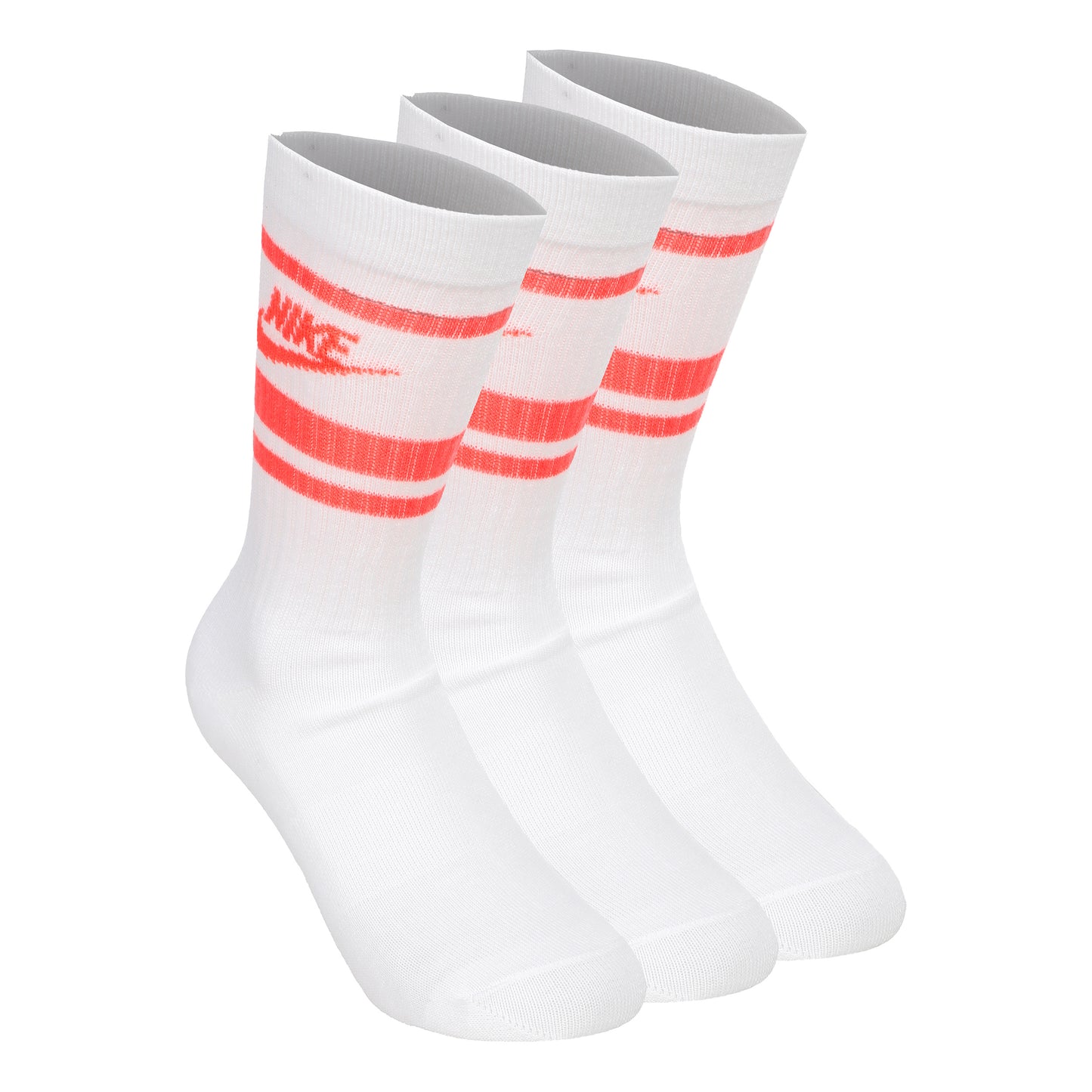 Nike Everyday Essentials Crew Tennisstrumpor-Vit,Korall