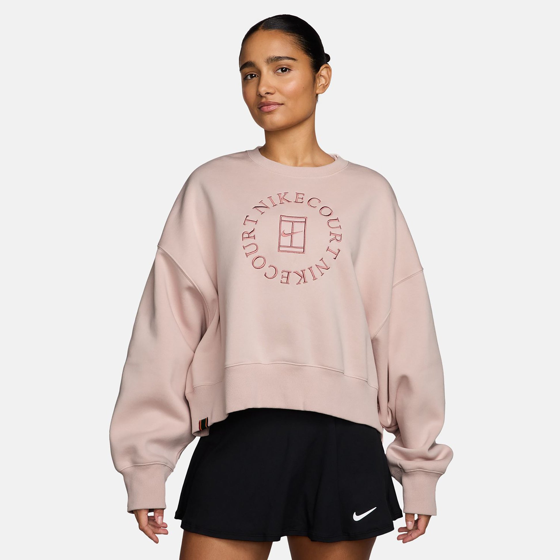 Nike Court Phoenix Over-Oversized Crew Heritage Tröja Damer - gammal rosa, mauve